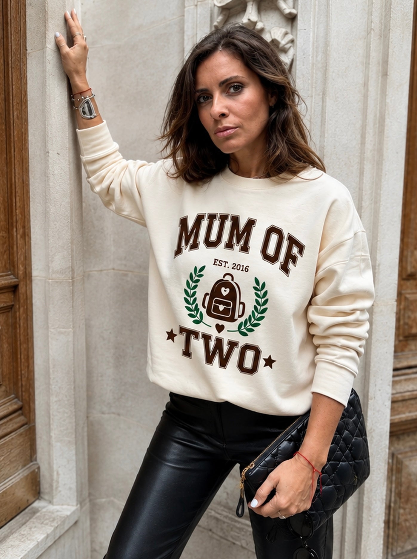 SWEAT-SHIRT VARSITY ÉCRU