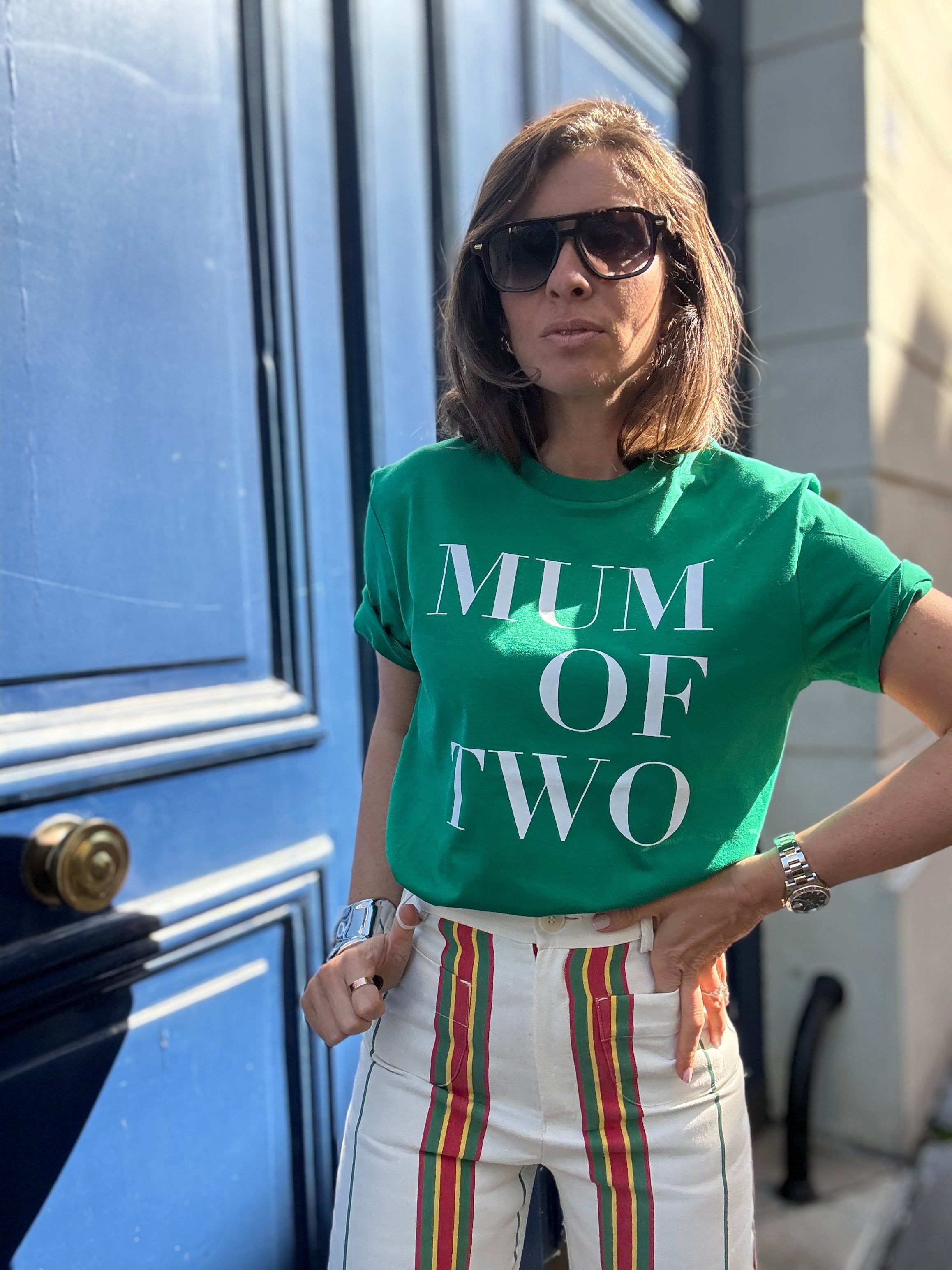 T-SHIRT GREEN MUM OF ONE, MUM OF TWO, THREE, FOUR…