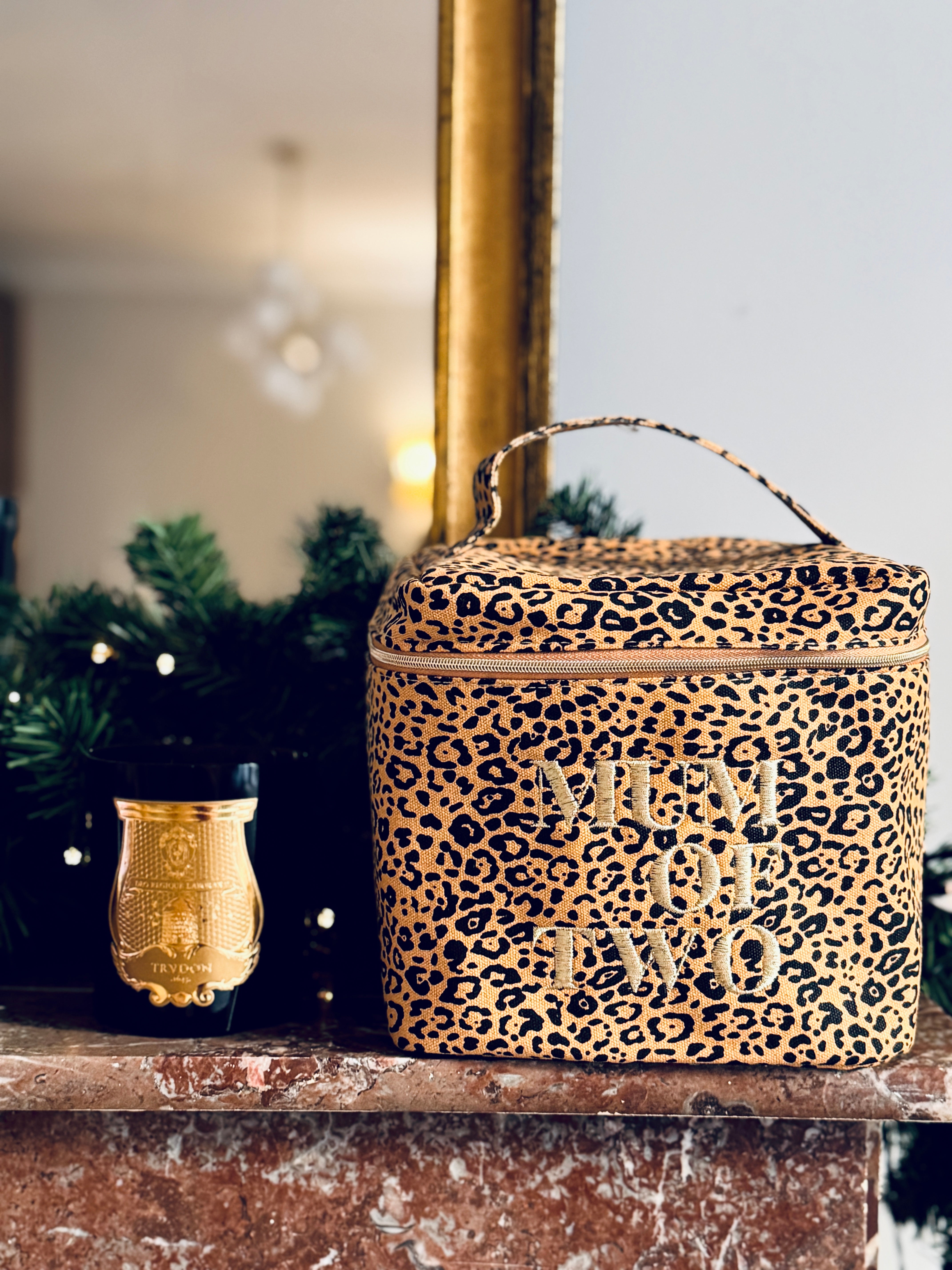 LEOPARD VANITY RED Embroidery