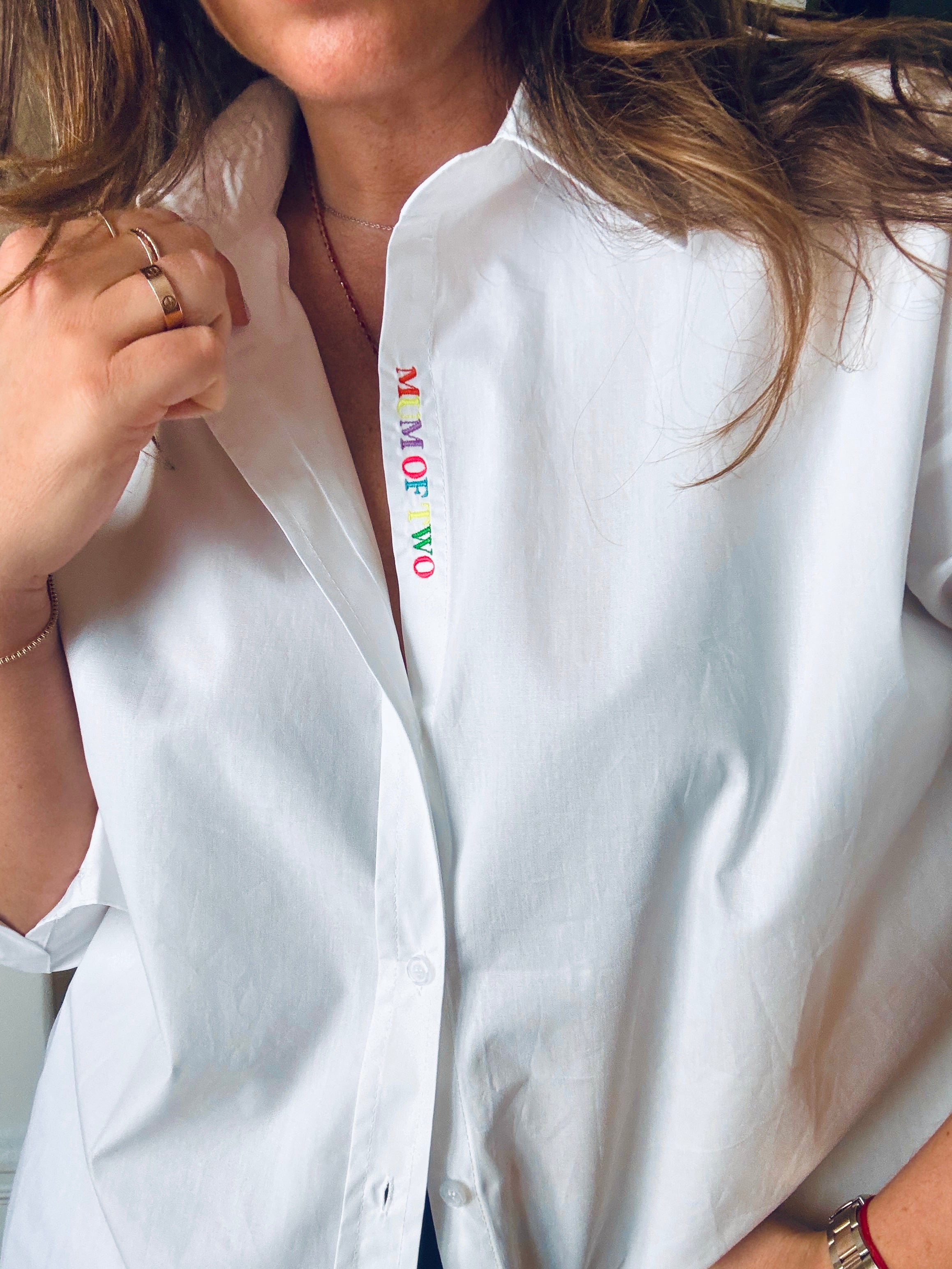 CHEMISE BRODÉE RAINBOW GOLD MUM OF