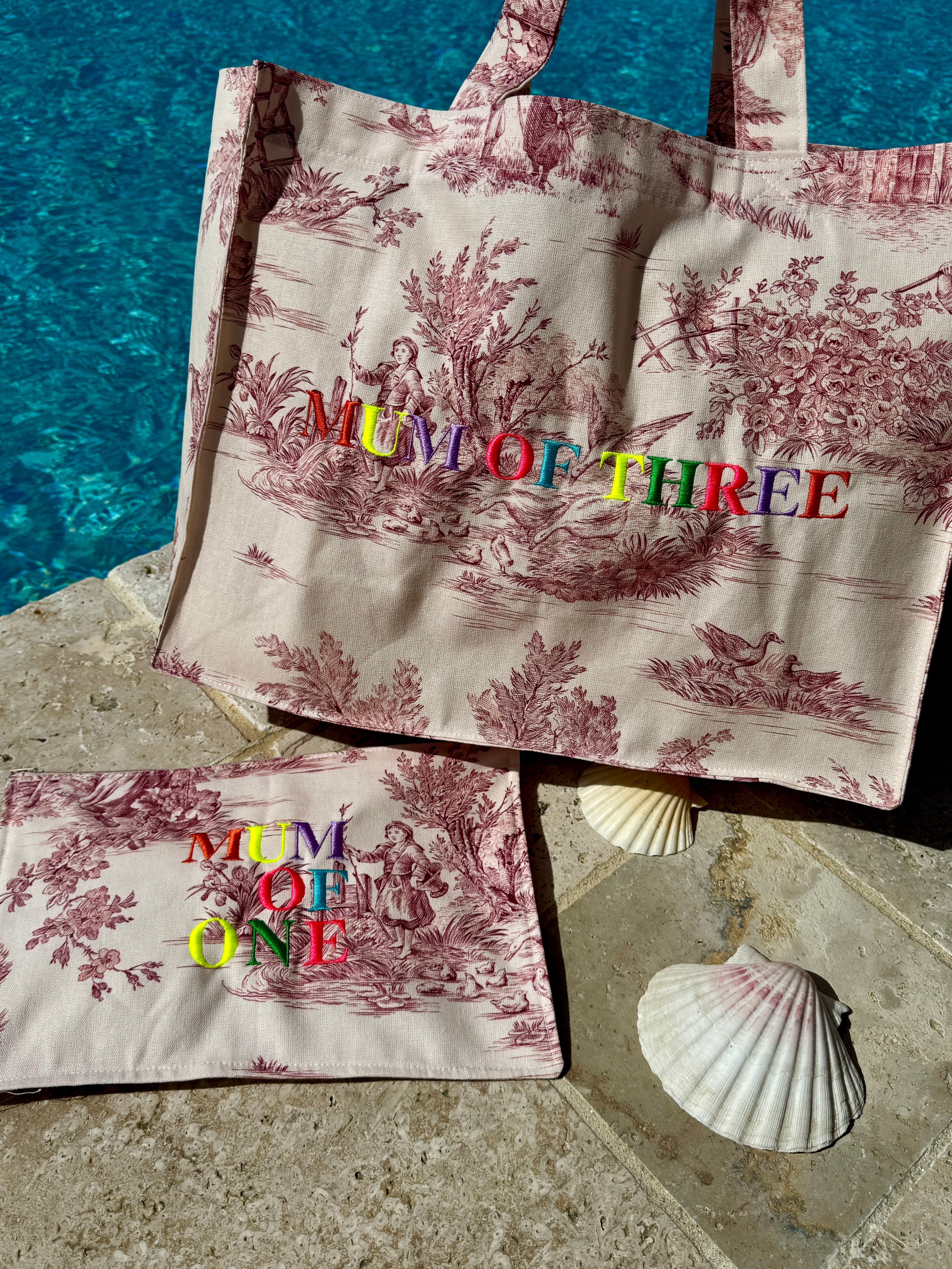 DAILY BAG ROSE BRODÉ RAINBOW