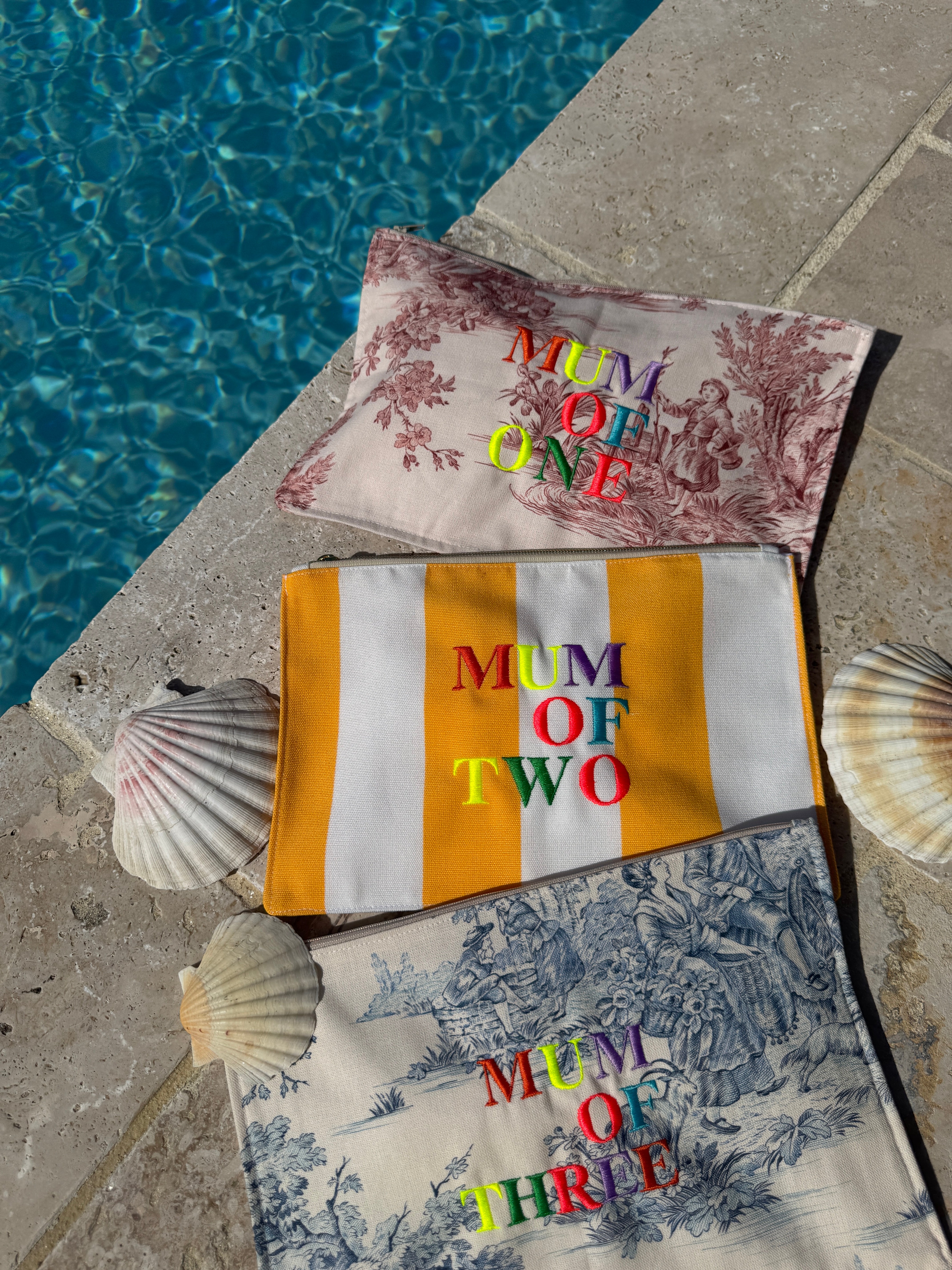 Pochette DOLCE VITA brodée RAINBOW