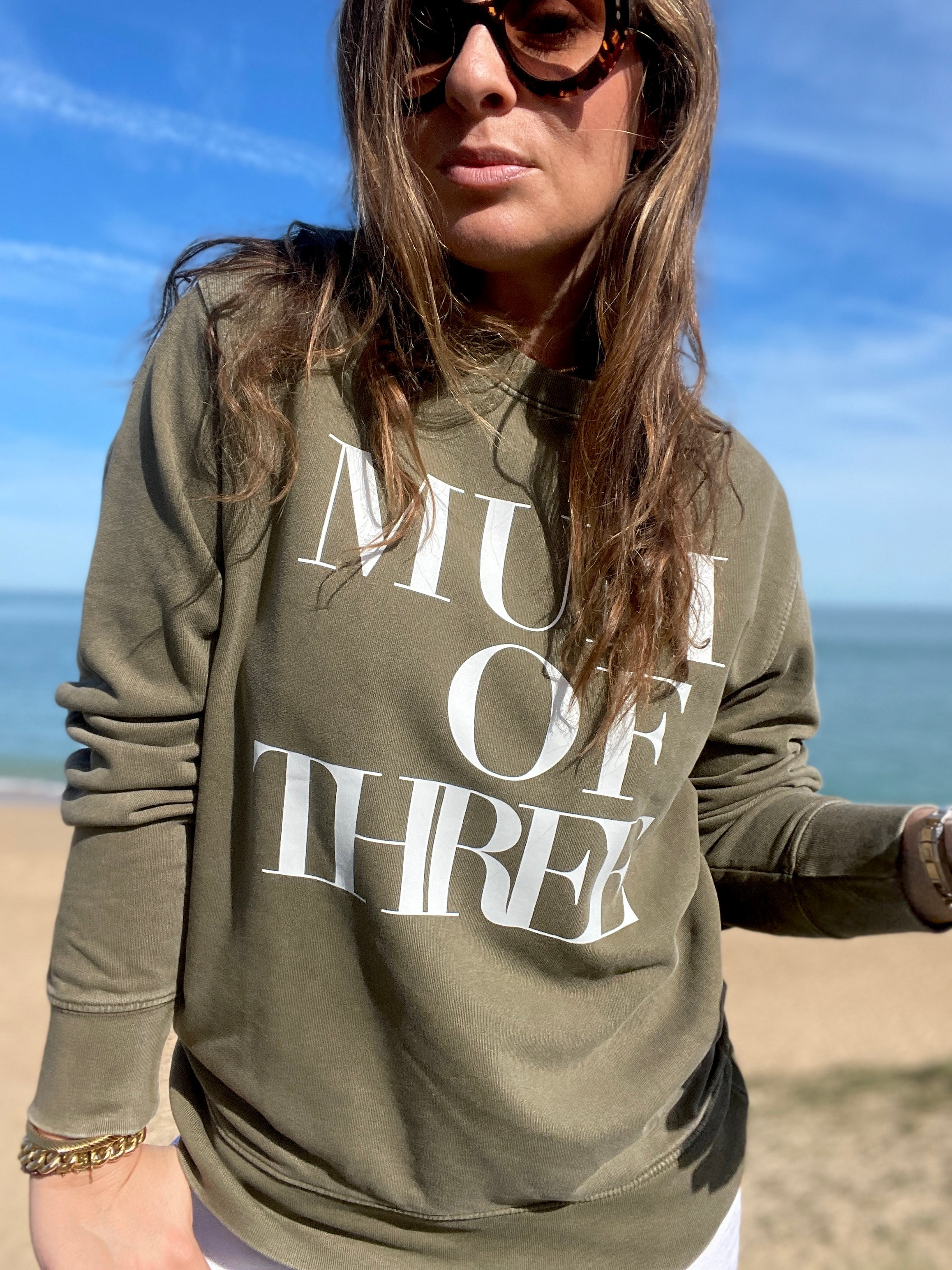 SWEAT-SHIRT MUM OF VINTAGE KAKI