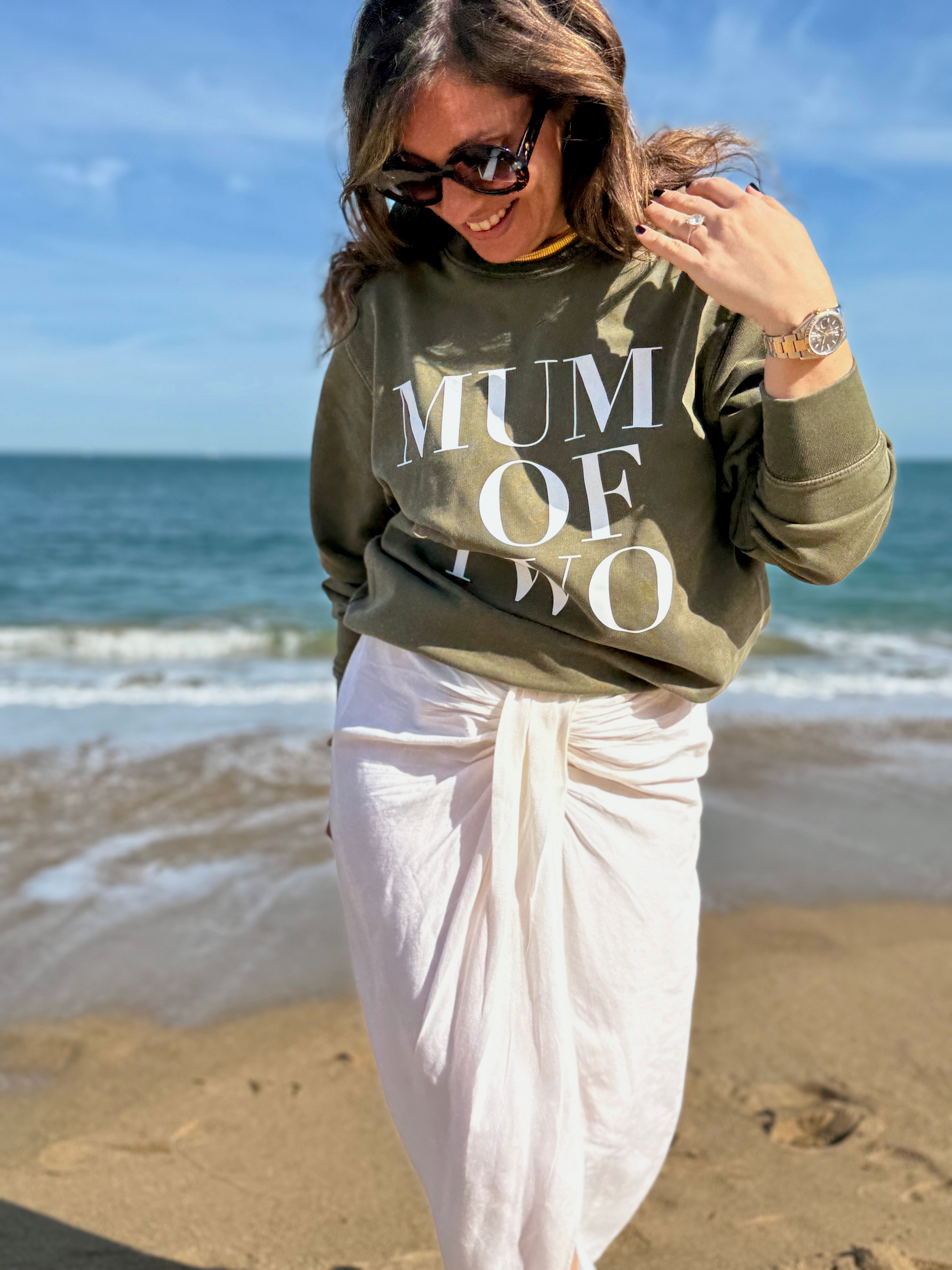 SWEAT-SHIRT MUM OF VINTAGE KAKI