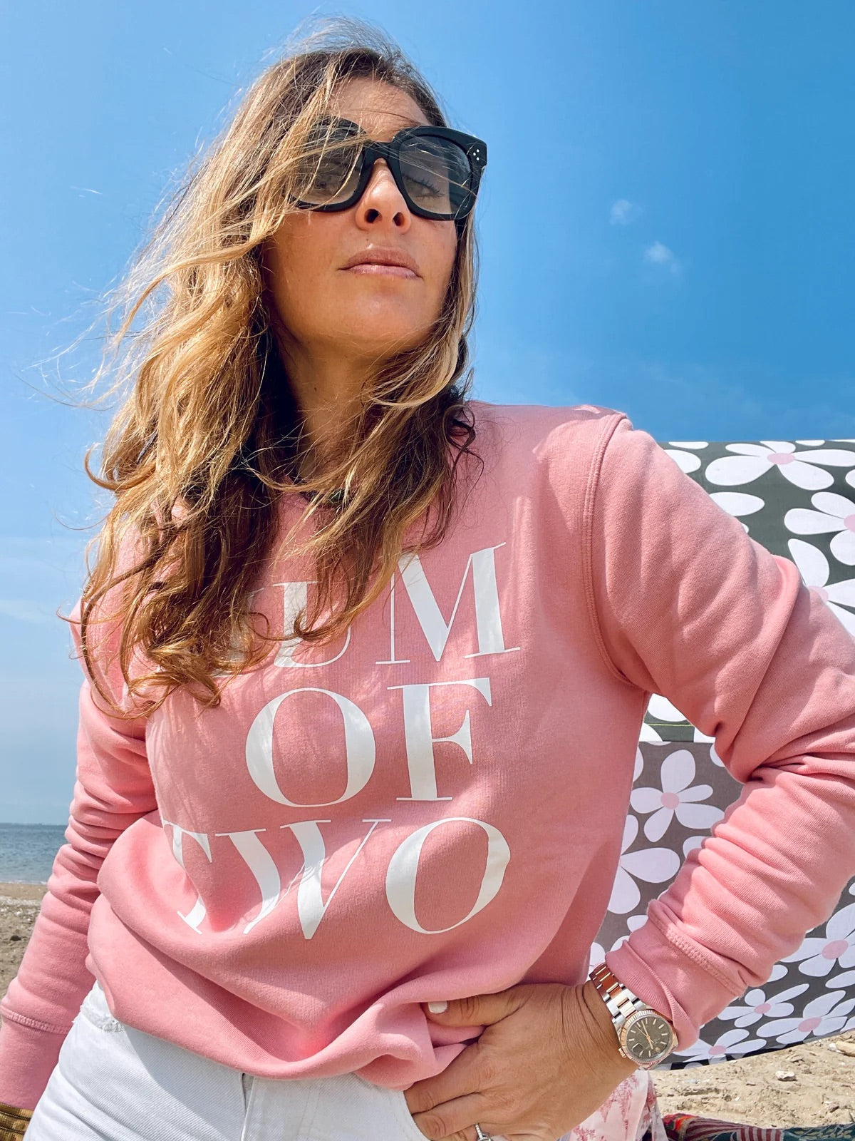 A Pink MUM OF TWO Sweatshirt