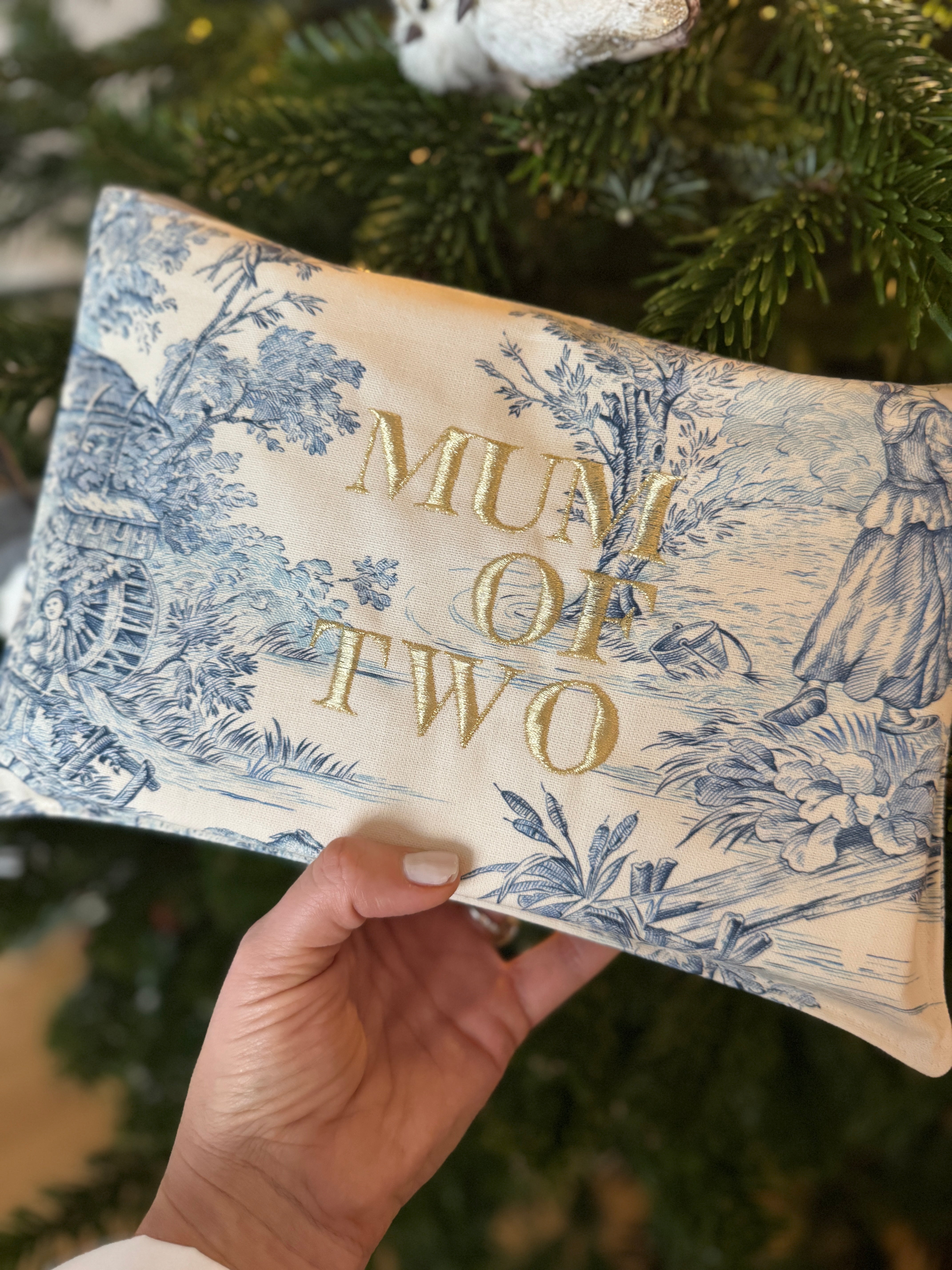 Pochette BLEUE ET DORÉ MUM OF