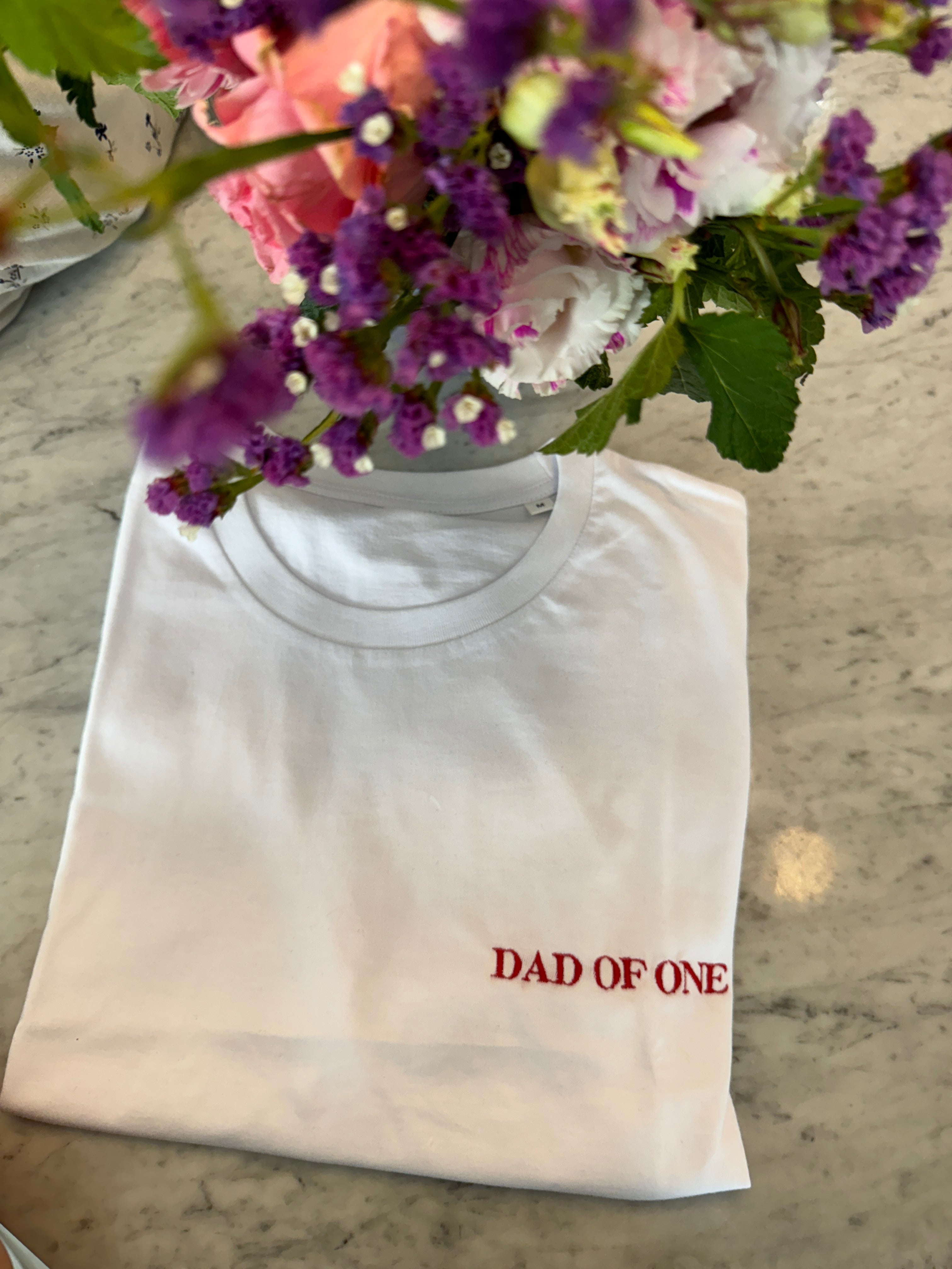 A DAD OF ONE EMBROIDERED T-Shirt