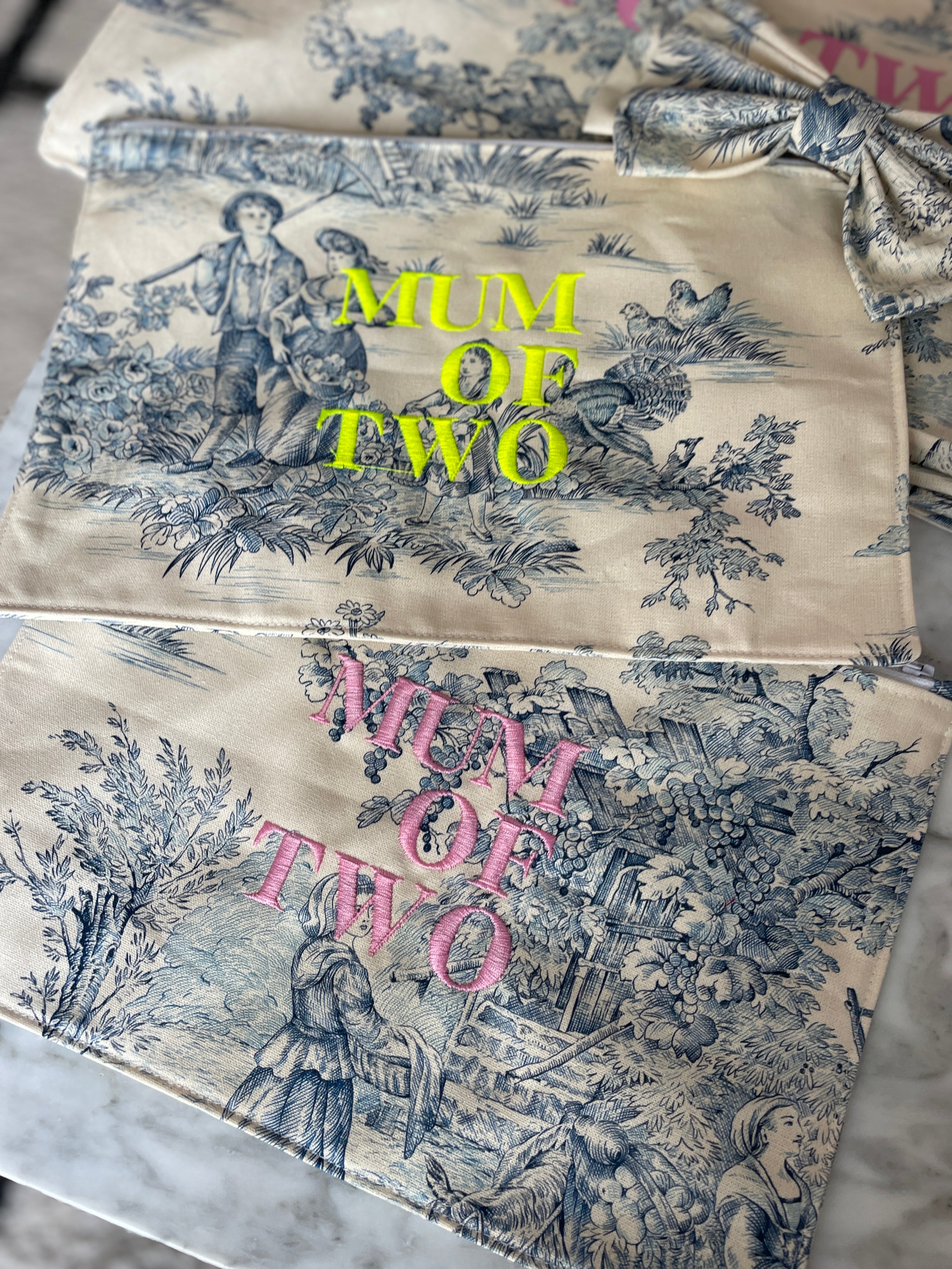 Pochette BLEUE & ROSE MUM OF