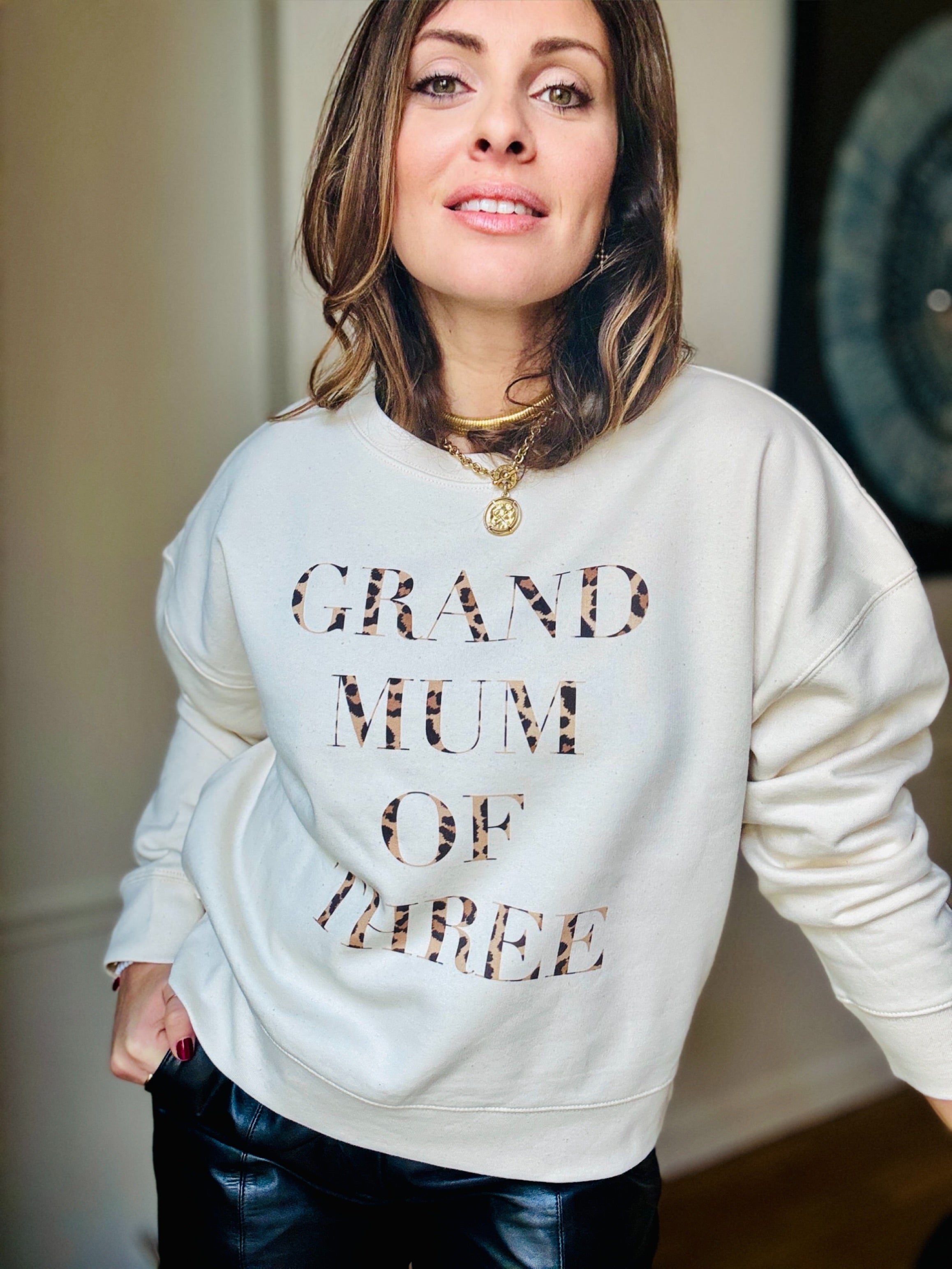 GRAND MUM OF SWEATSHIRT: LEOPARD ALMA