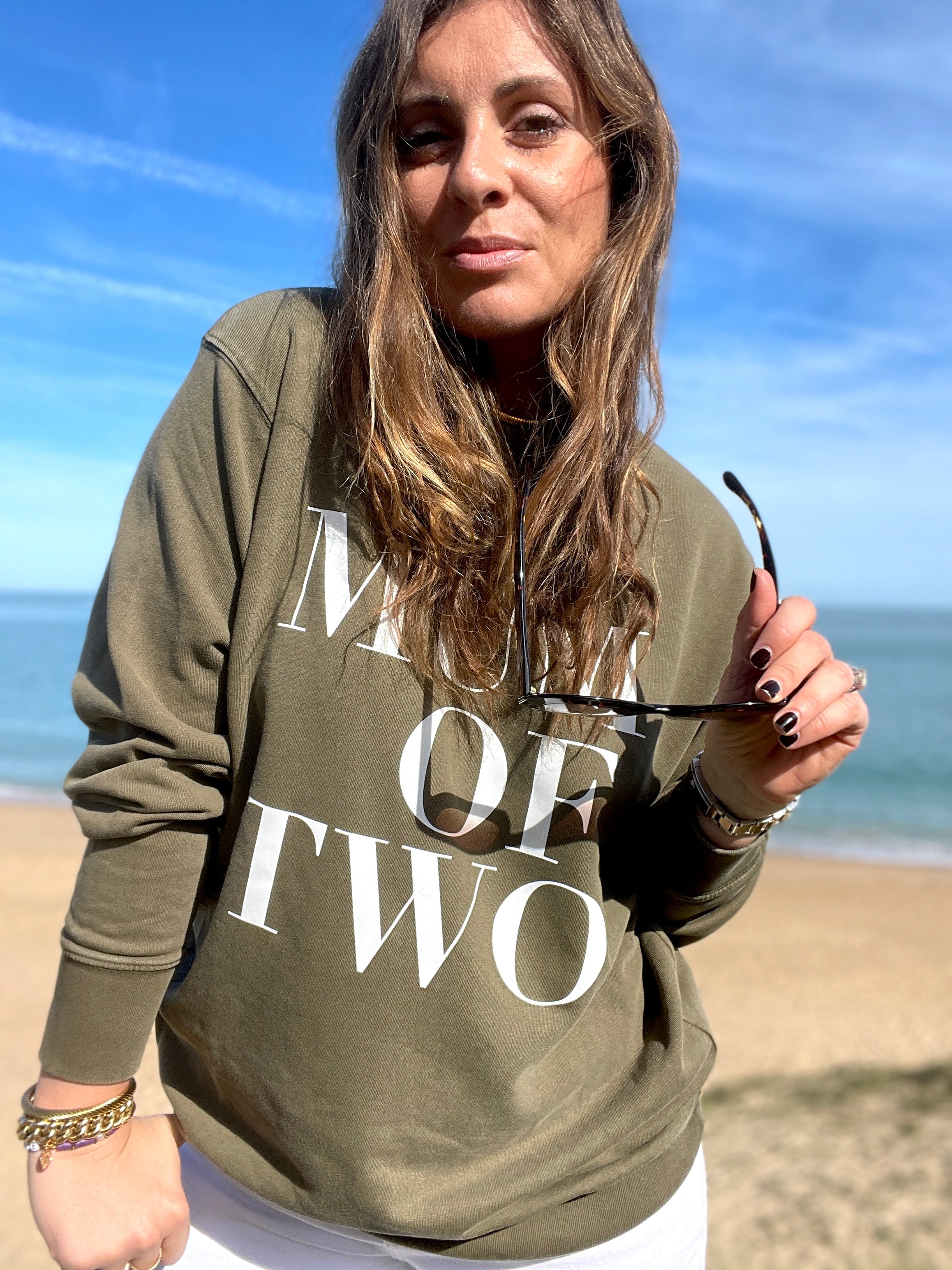 SWEAT-SHIRT MUM OF VINTAGE KAKI