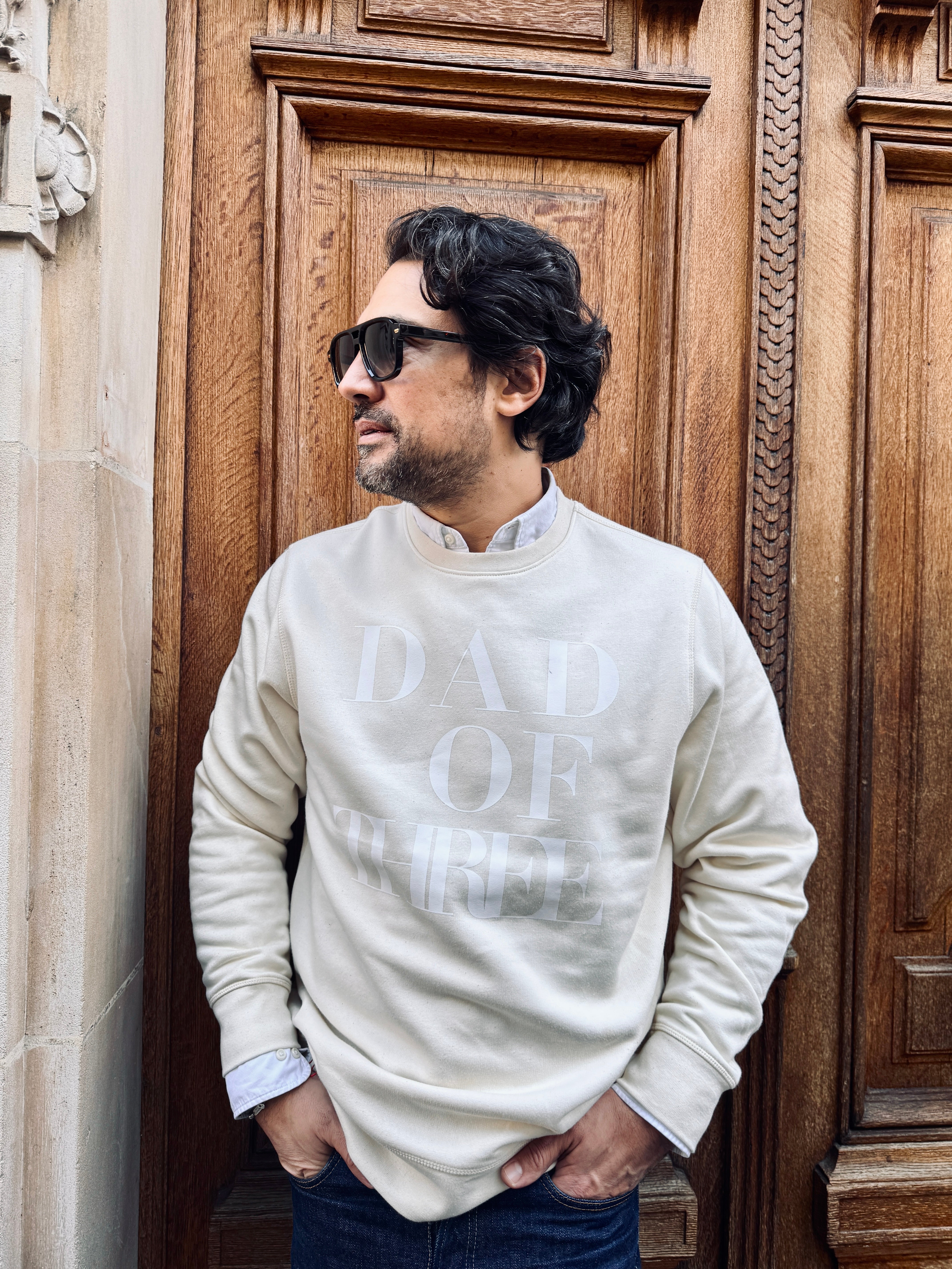 SWEAT-SHIRT IVOIRE DAD OF ONE, DAD OF TWO, THREE... (Copie)