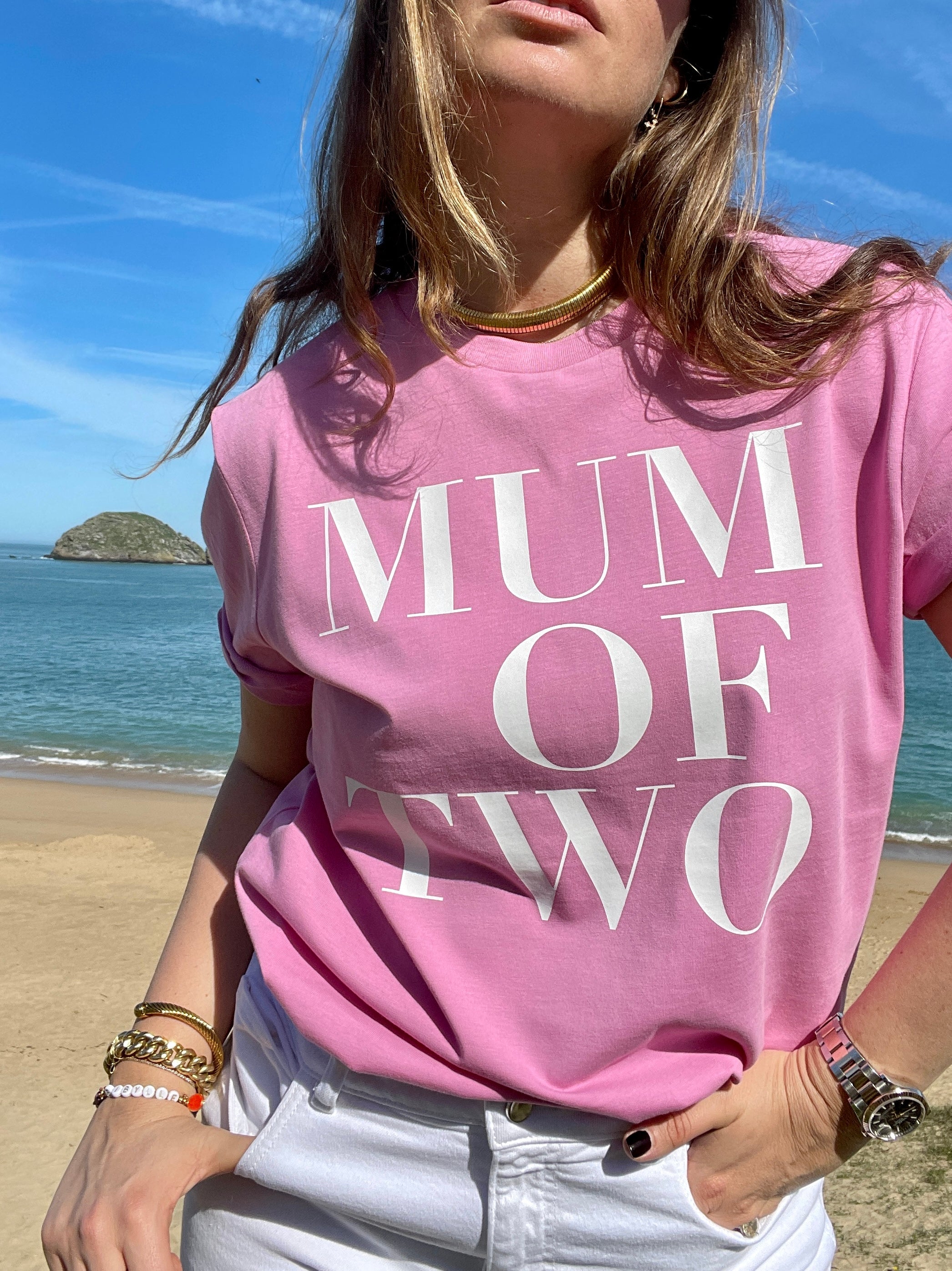 T-SHIRT ROSE BUBBLE MUM OF ONE, MUM OF TWO, MUM OF THREE, MUM OF FOUR...