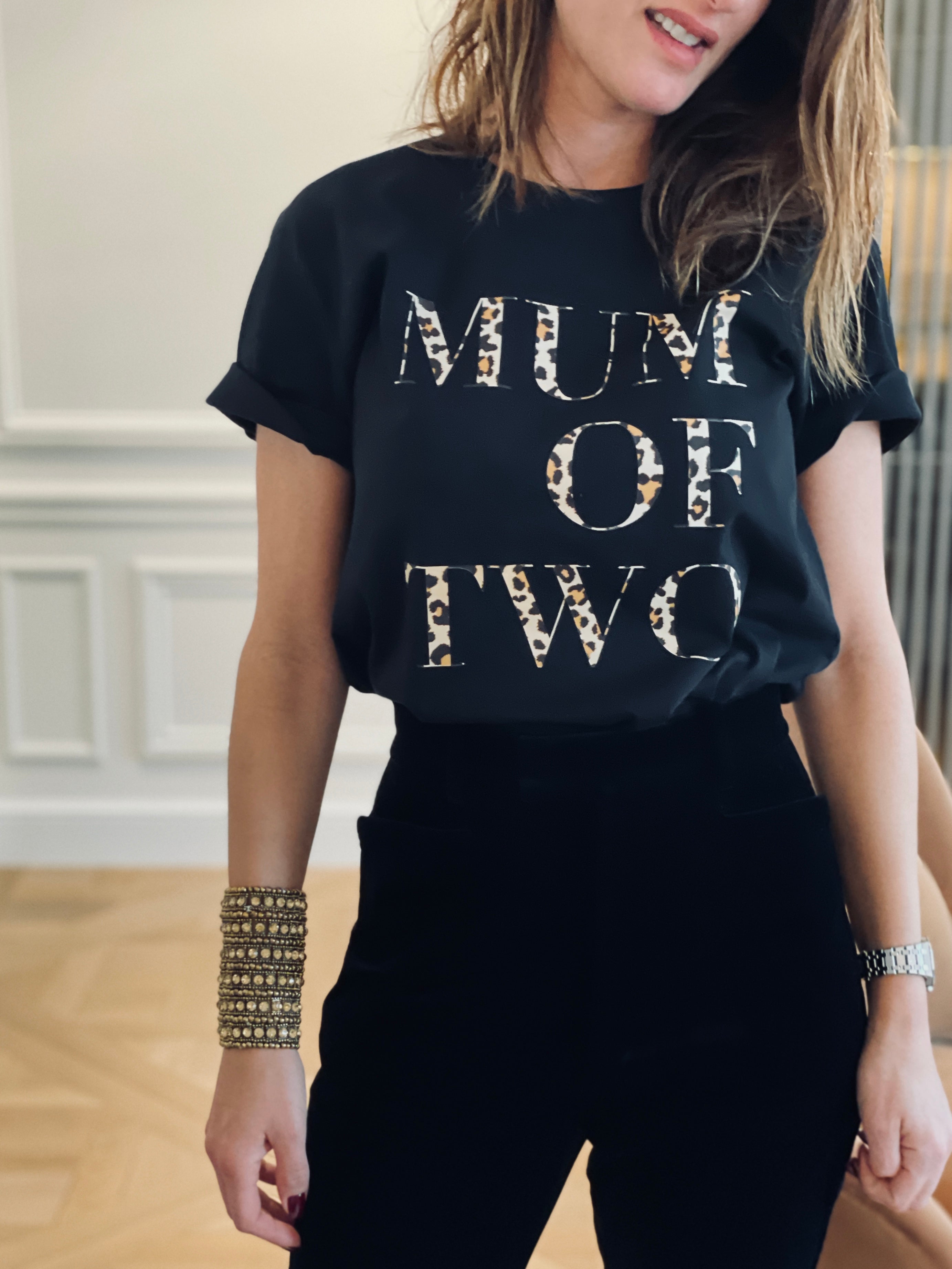 LEOPARD T-SHIRT MUM OF ONE, TWO, THREE...