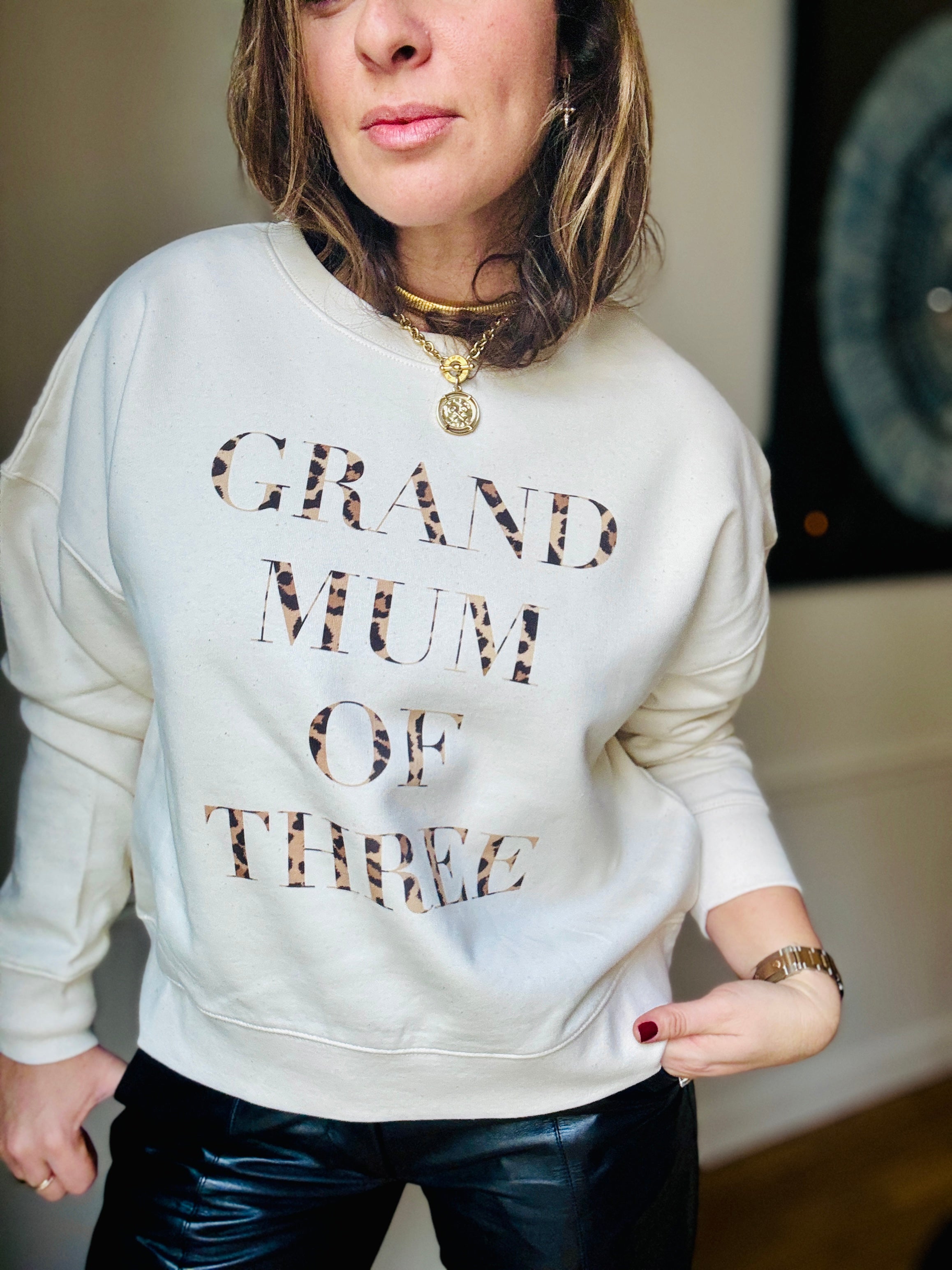 GRAND MUM OF SWEATSHIRT: LEOPARD ALMA