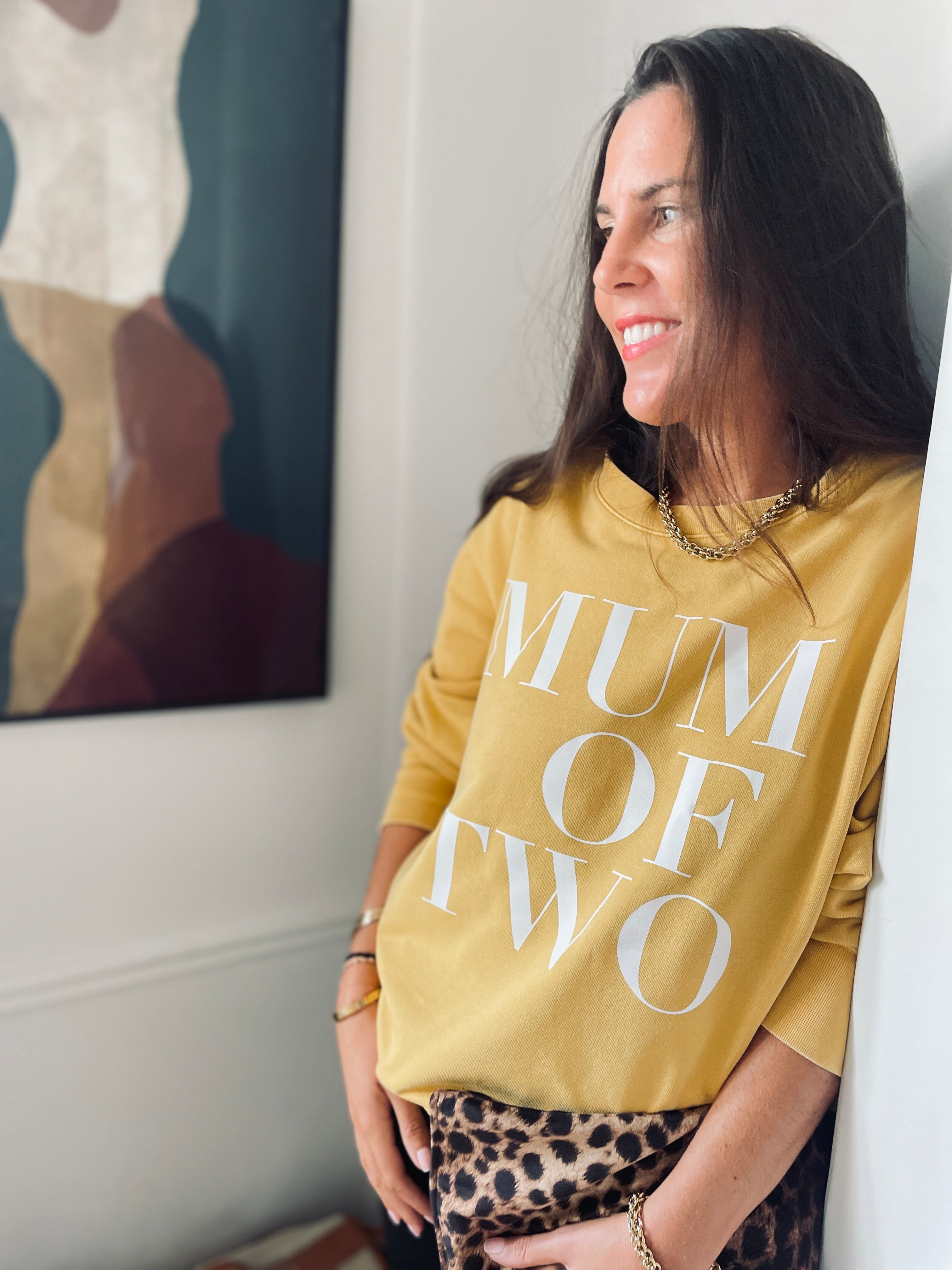 SWEAT-SHIRT MUM OF VINTAGE OCRE