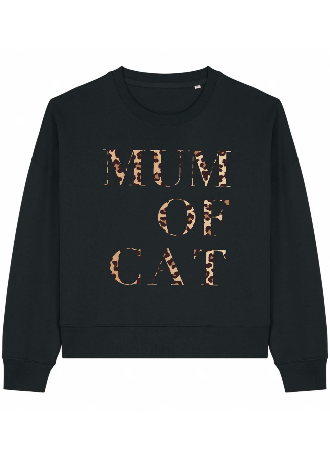 SWEAT-SHIRT VERONIKA x MUM OF CAT NOIR LÉOPARD
