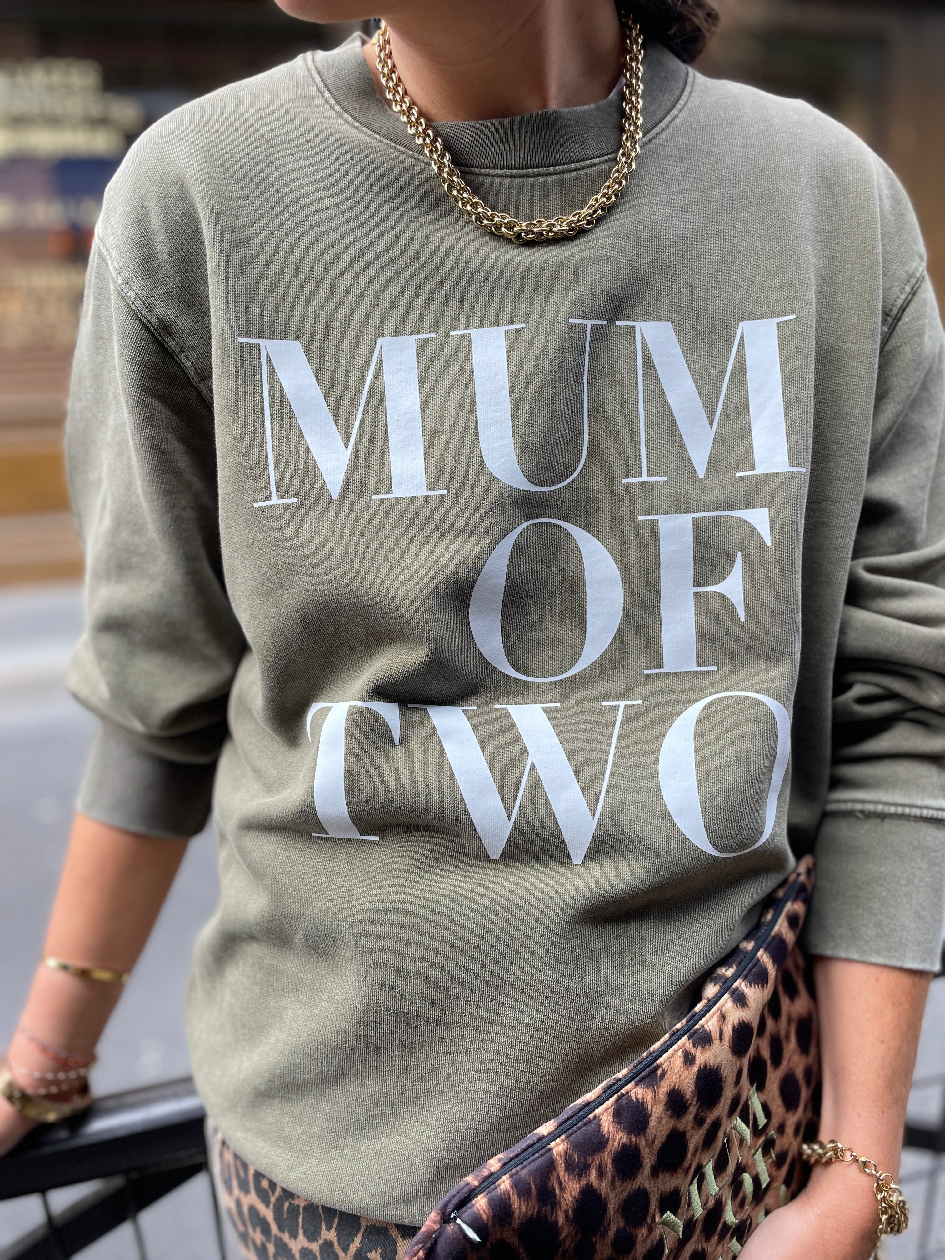 A MUM OF TWO vintage KHAKI sweatshirt
