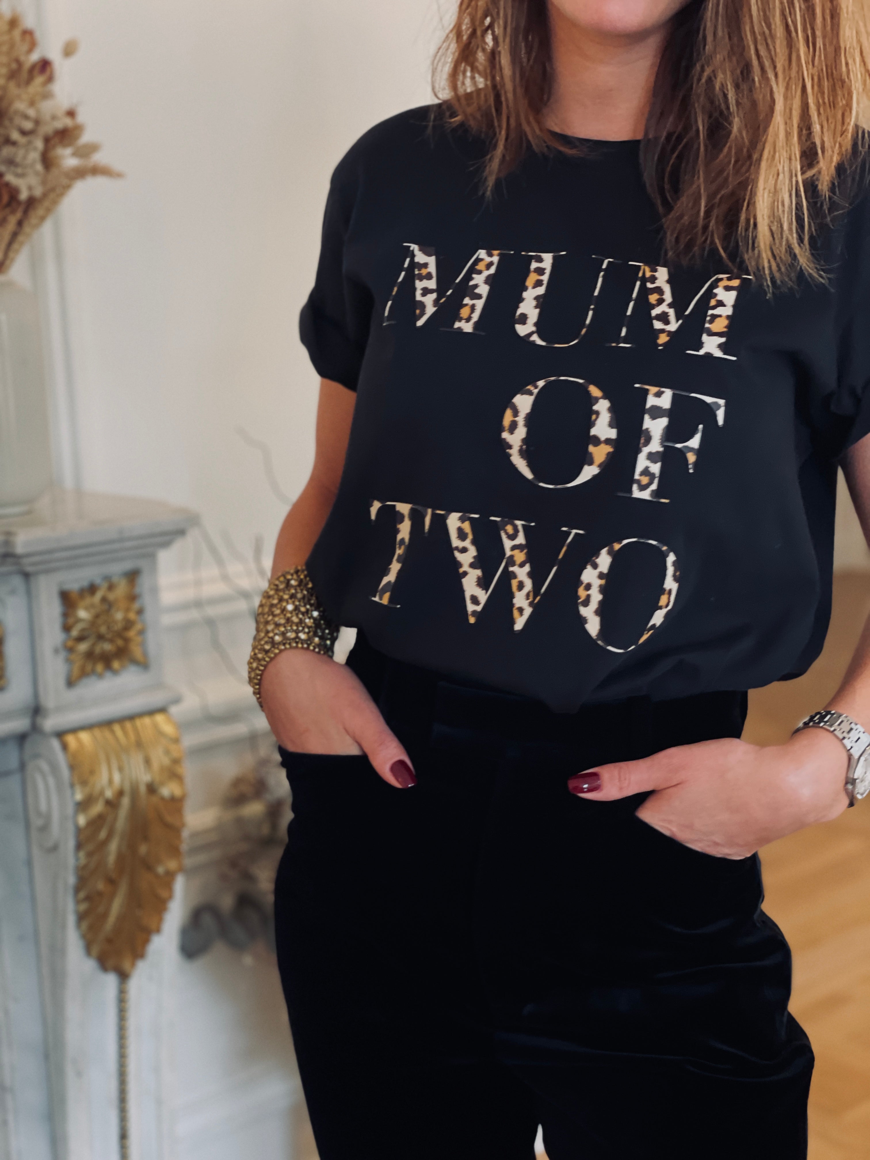 LEOPARD T-SHIRT MUM OF ONE, TWO, THREE...