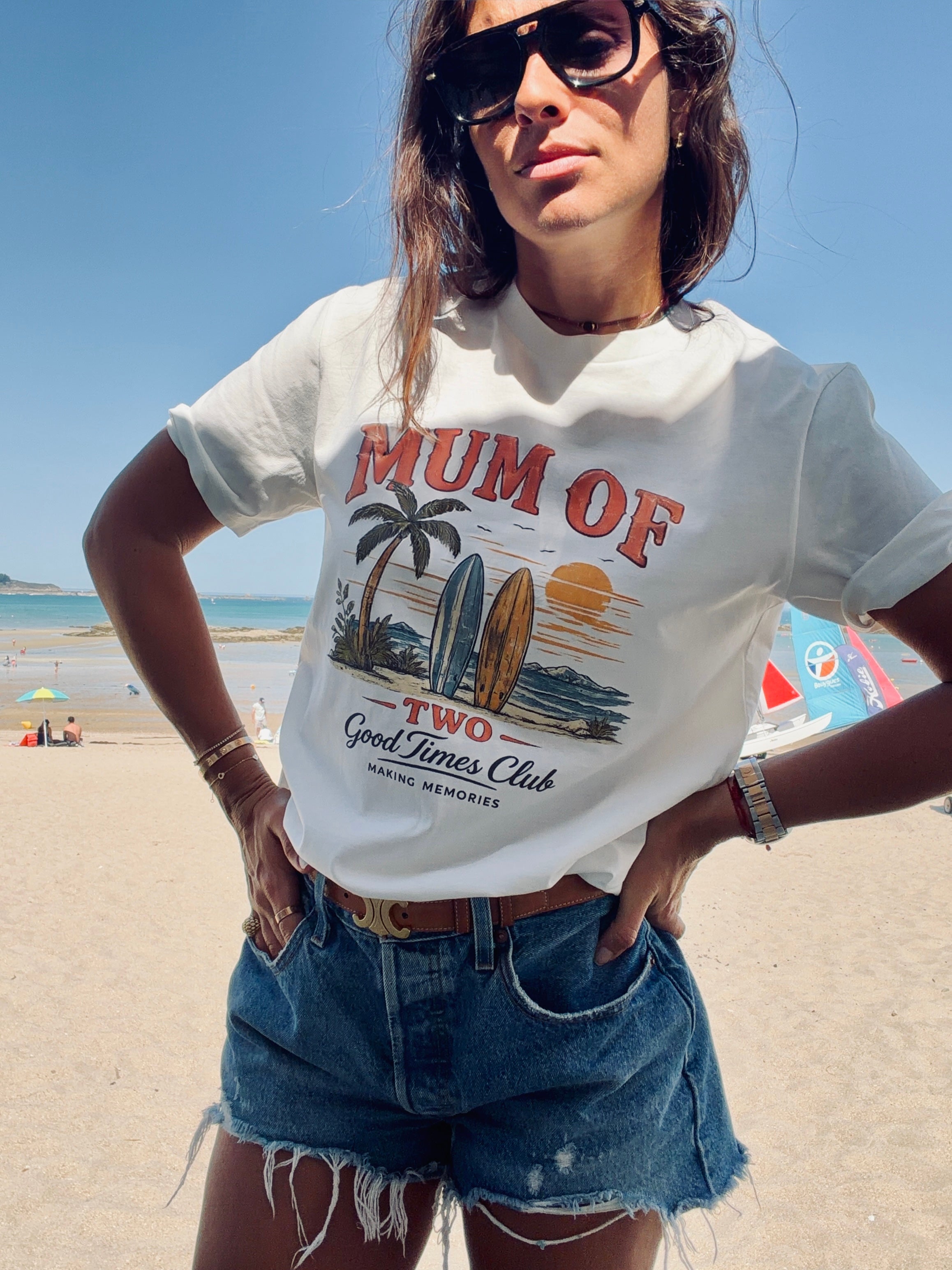 T-SHIRT VINTAGE MUM OF ( FACE)