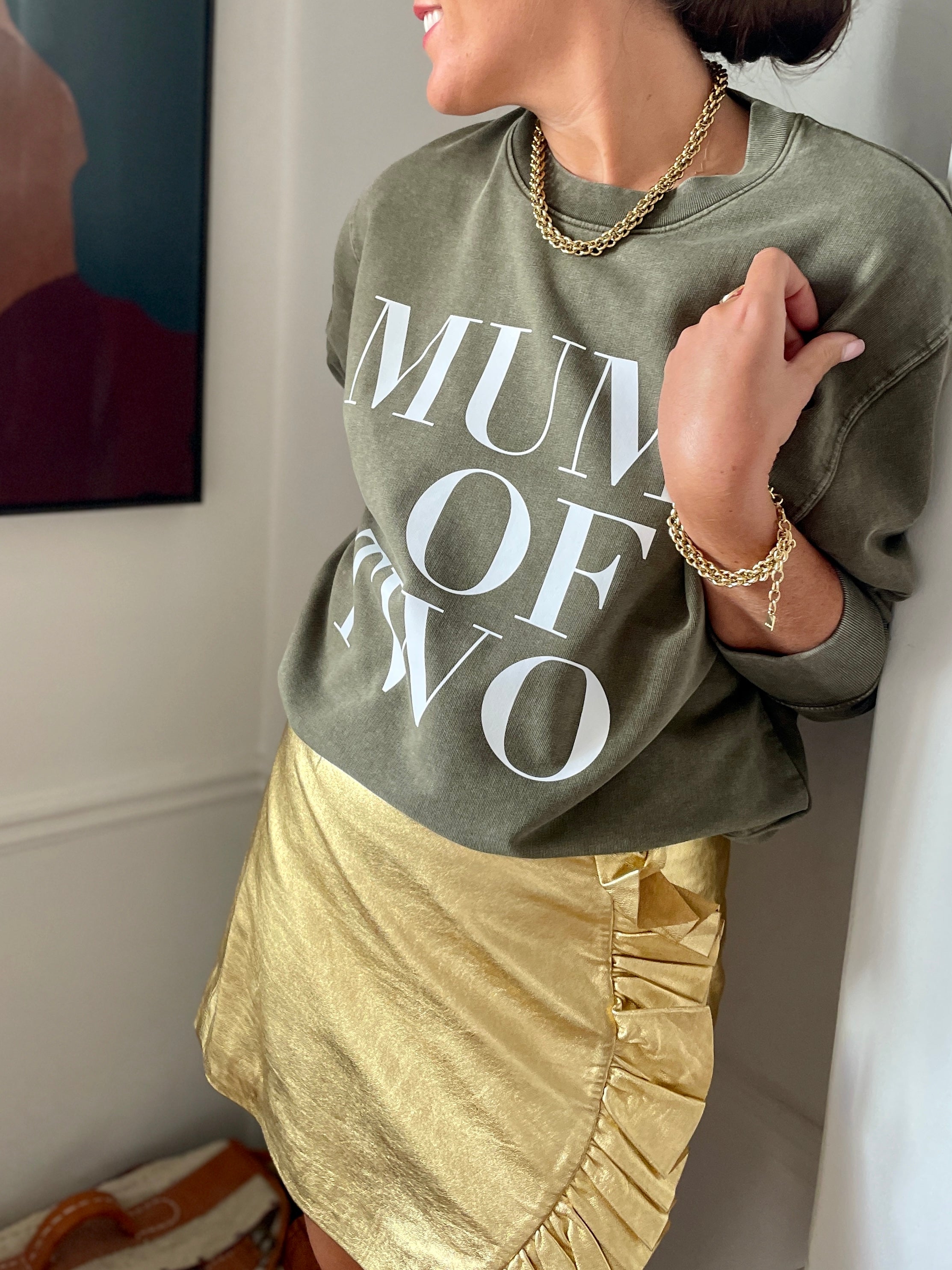 A MUM OF TWO vintage KHAKI sweatshirt