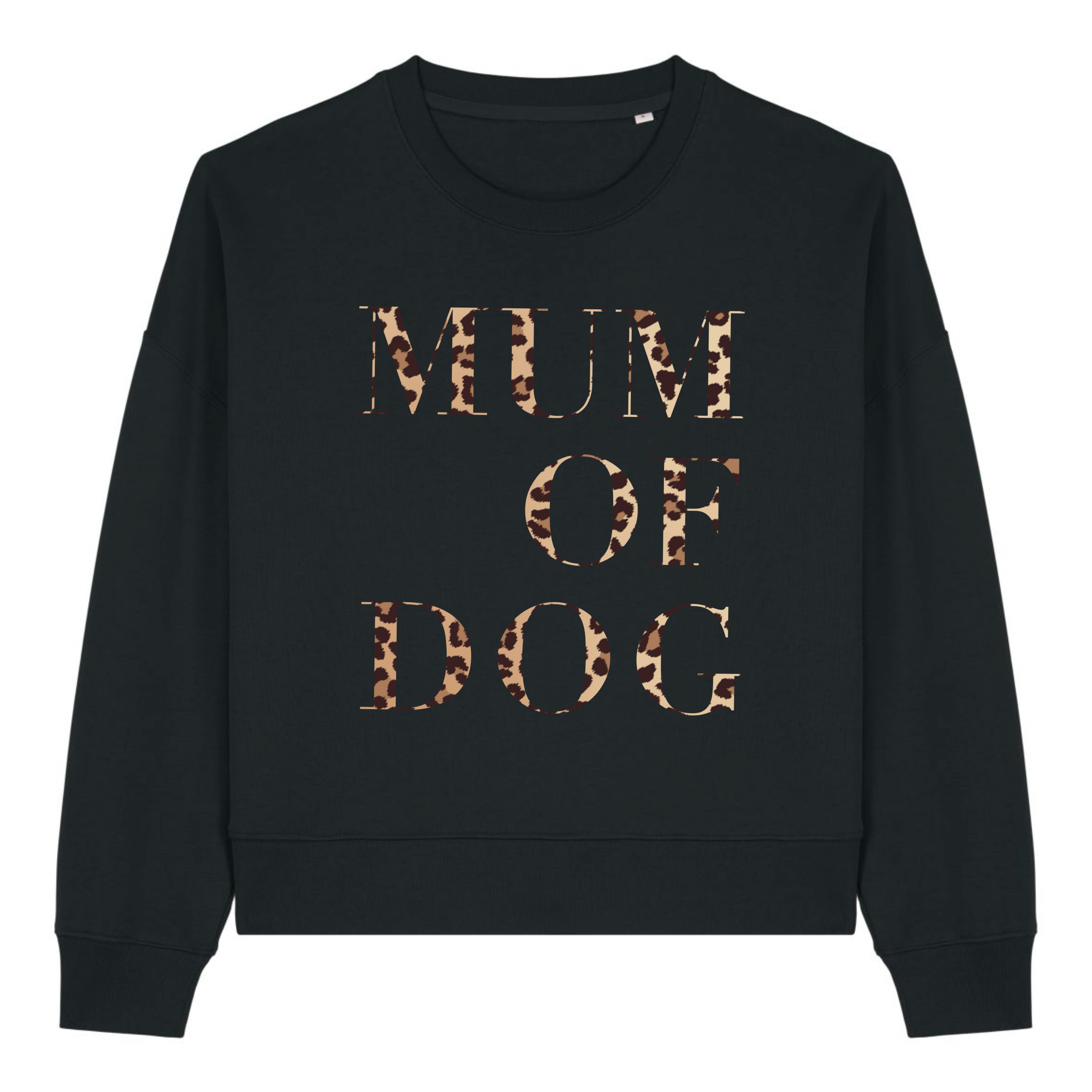 SWEAT-SHIRT VERONIKA x MUM OF DOG NOIR LÉOPARD