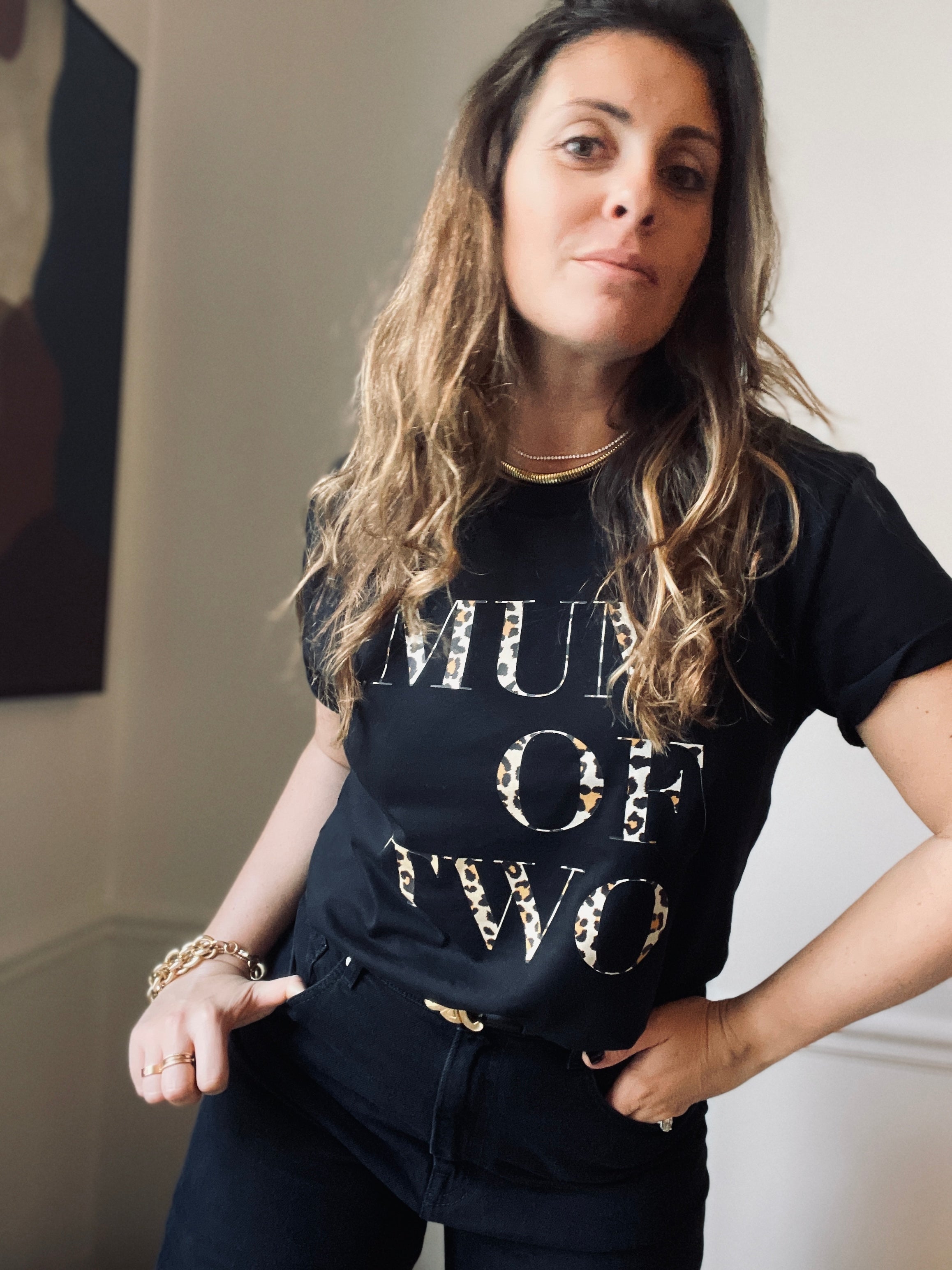 LEOPARD T-SHIRT MUM OF ONE, TWO, THREE...