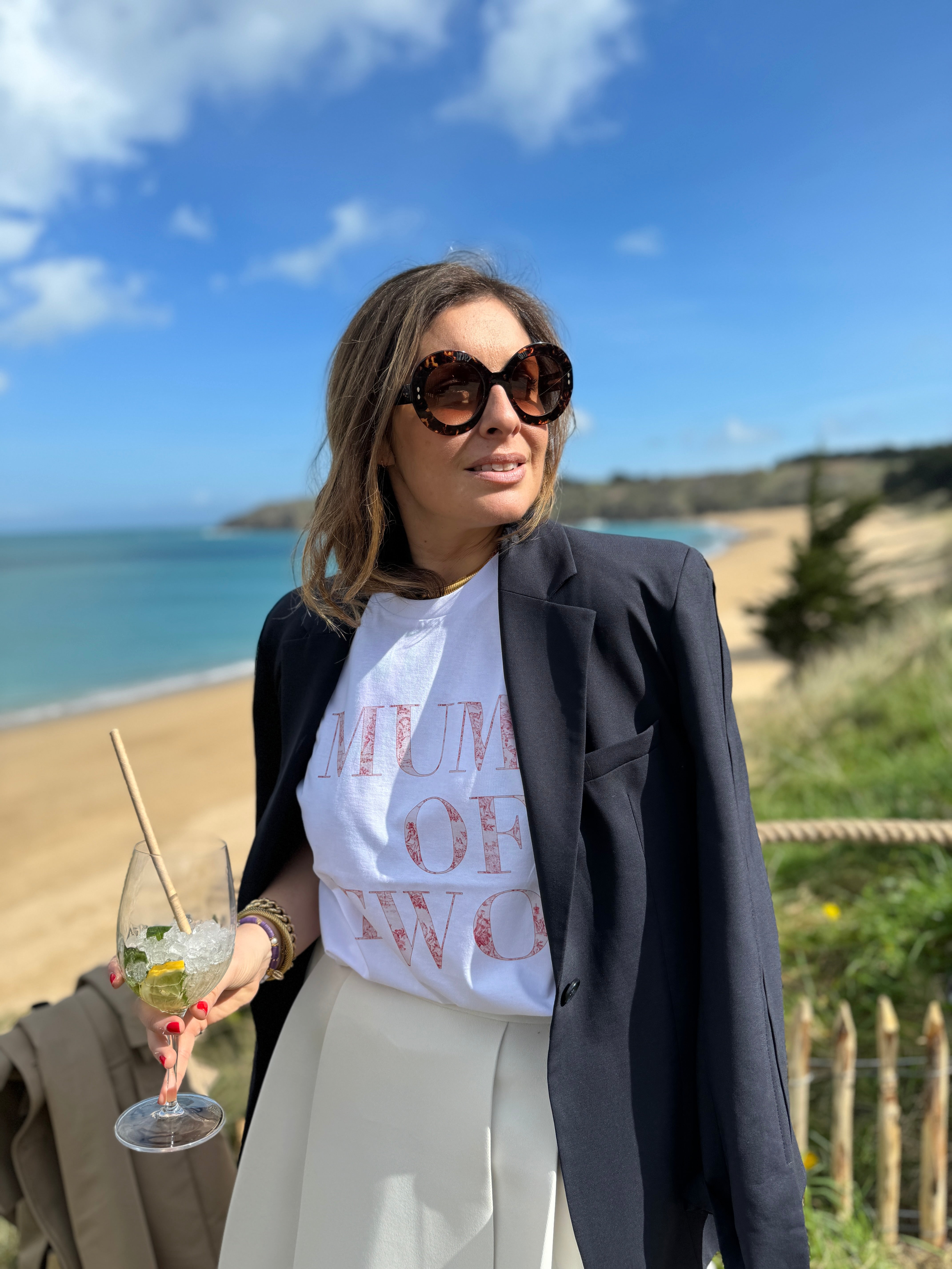 TOILE DE JOUY PINK inspired T-SHIRT MUM OF ONE, TWO, THREE...