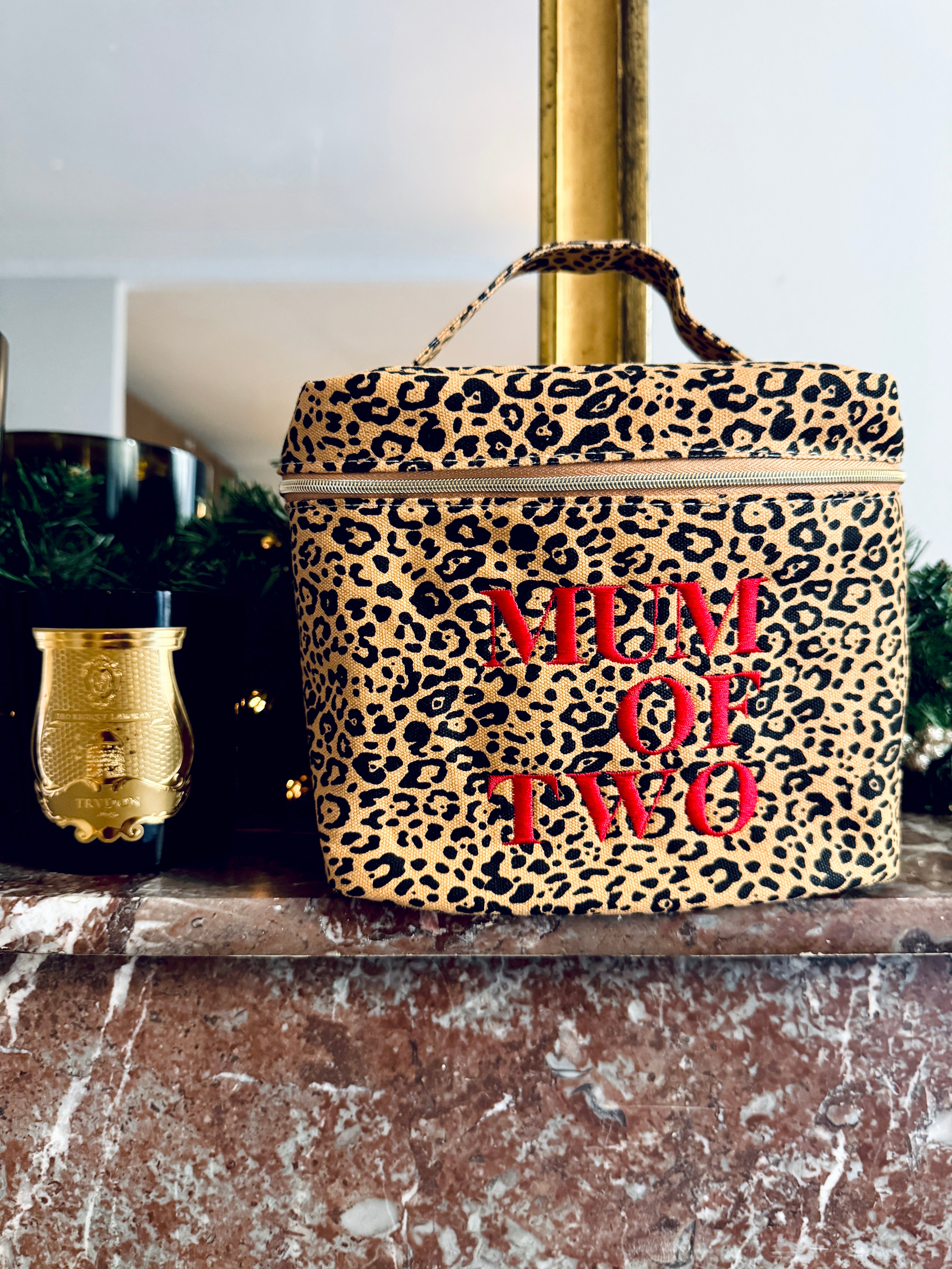 LEOPARD VANITY RED Embroidery