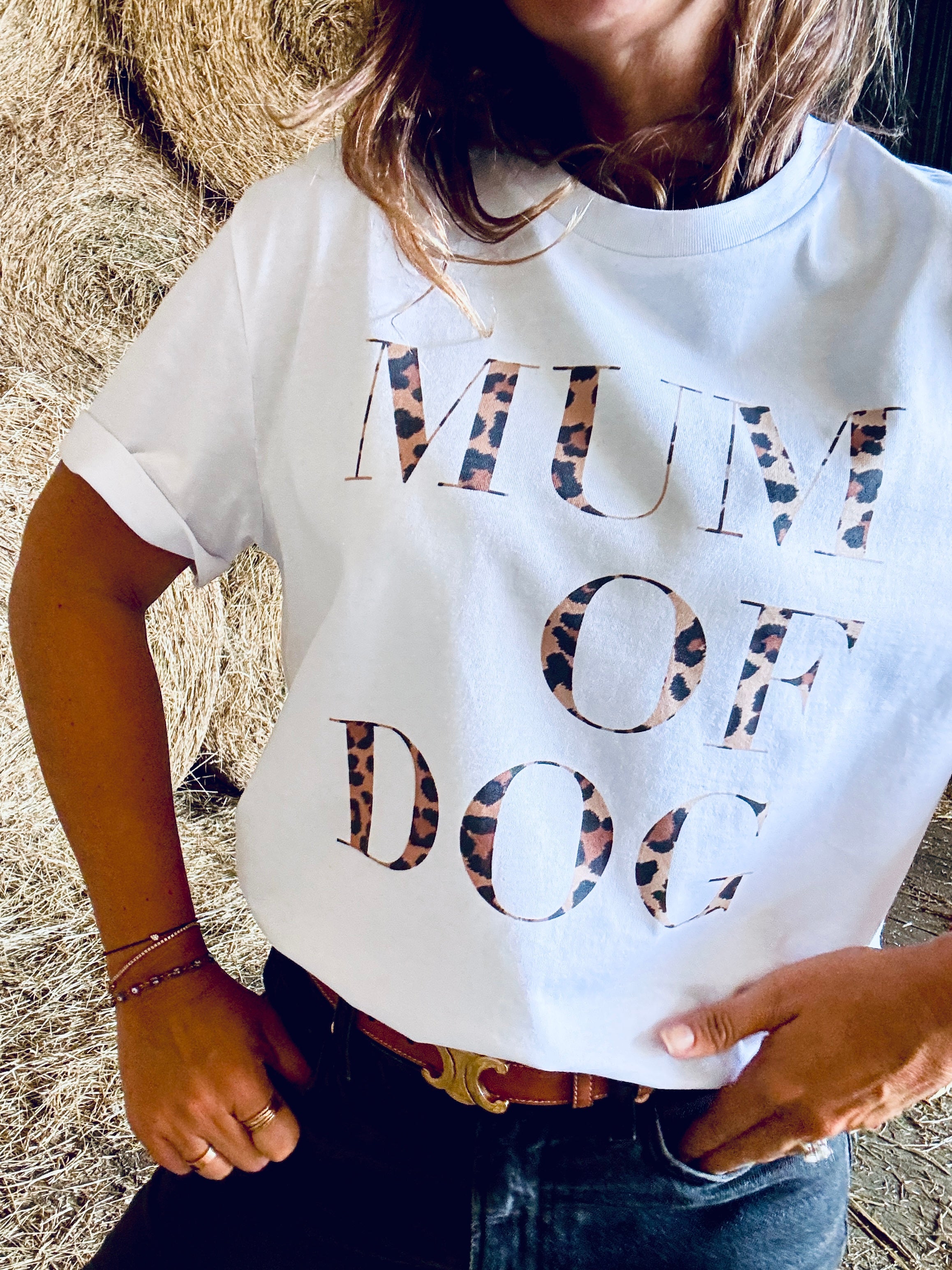 T-SHIRT LÉOPARD MUM OF DOG