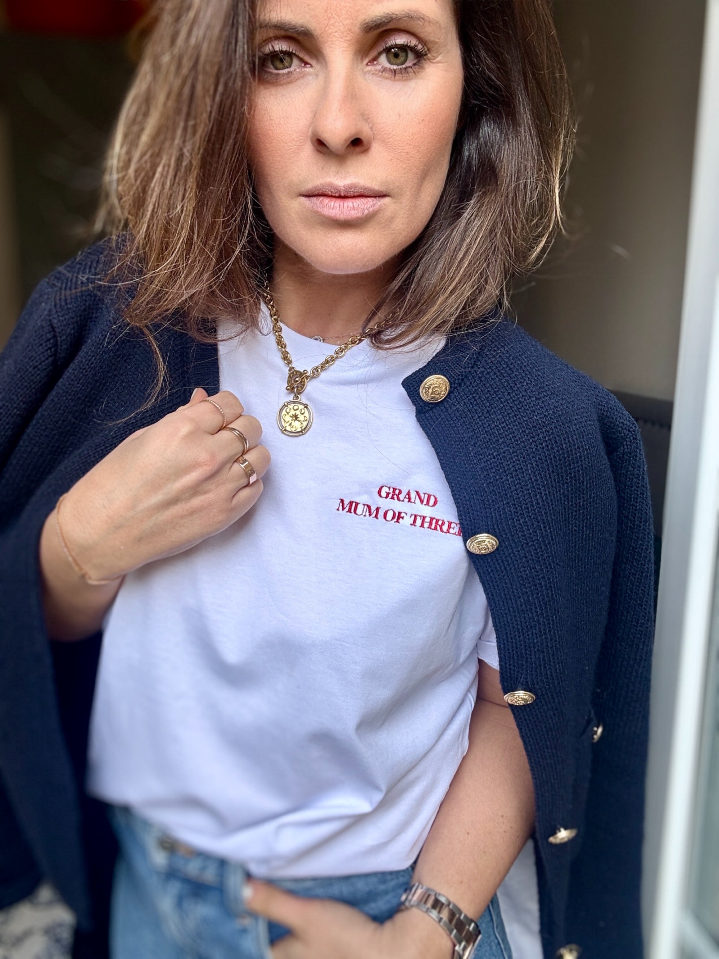 T-SHIRT BRODÉ GRAND MUM OF ONE, TWO, THREE...
