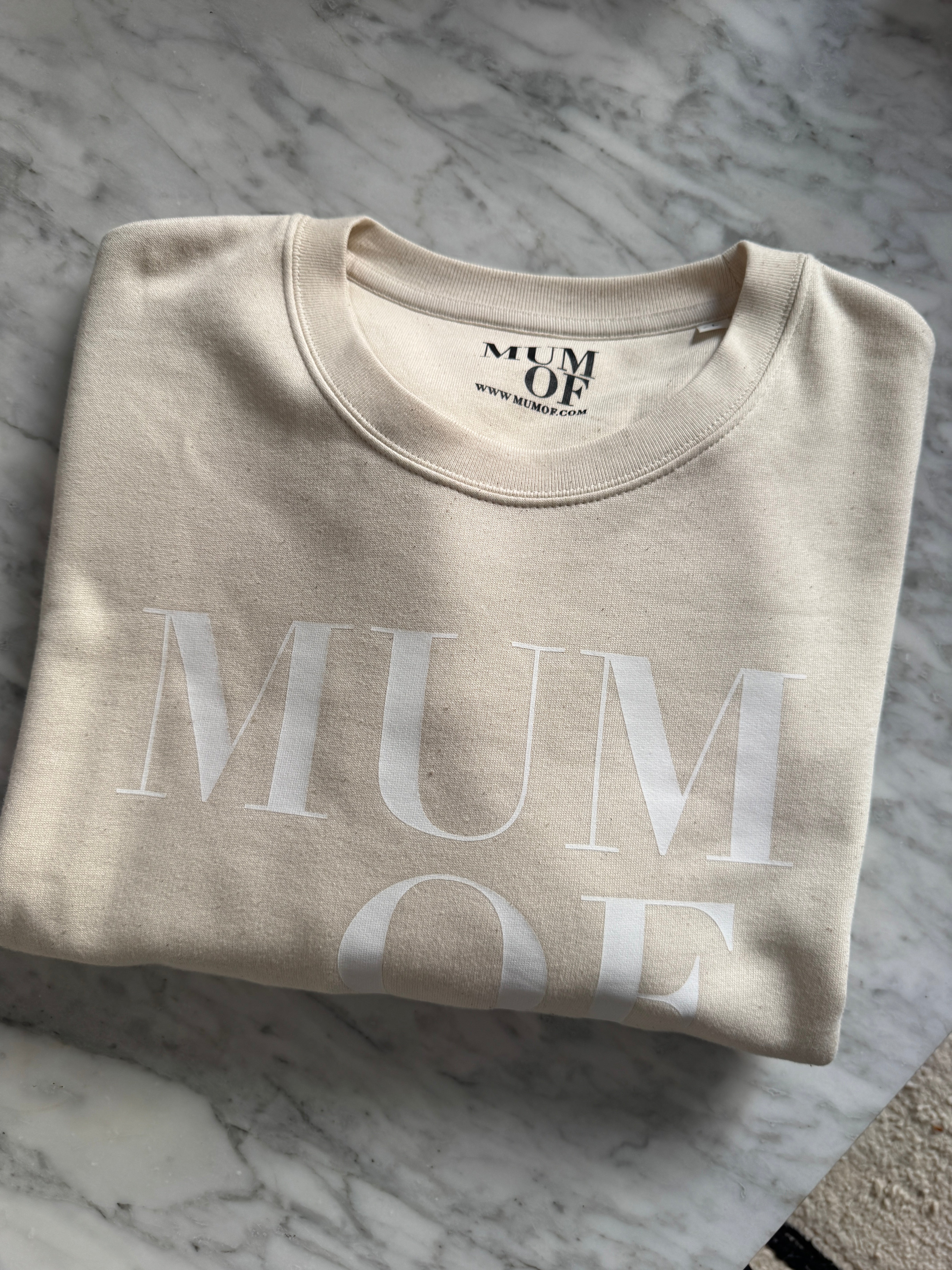 A Sweat-shirt IVOIRE MUM OF TWO ( coupe courte) (Copie)
