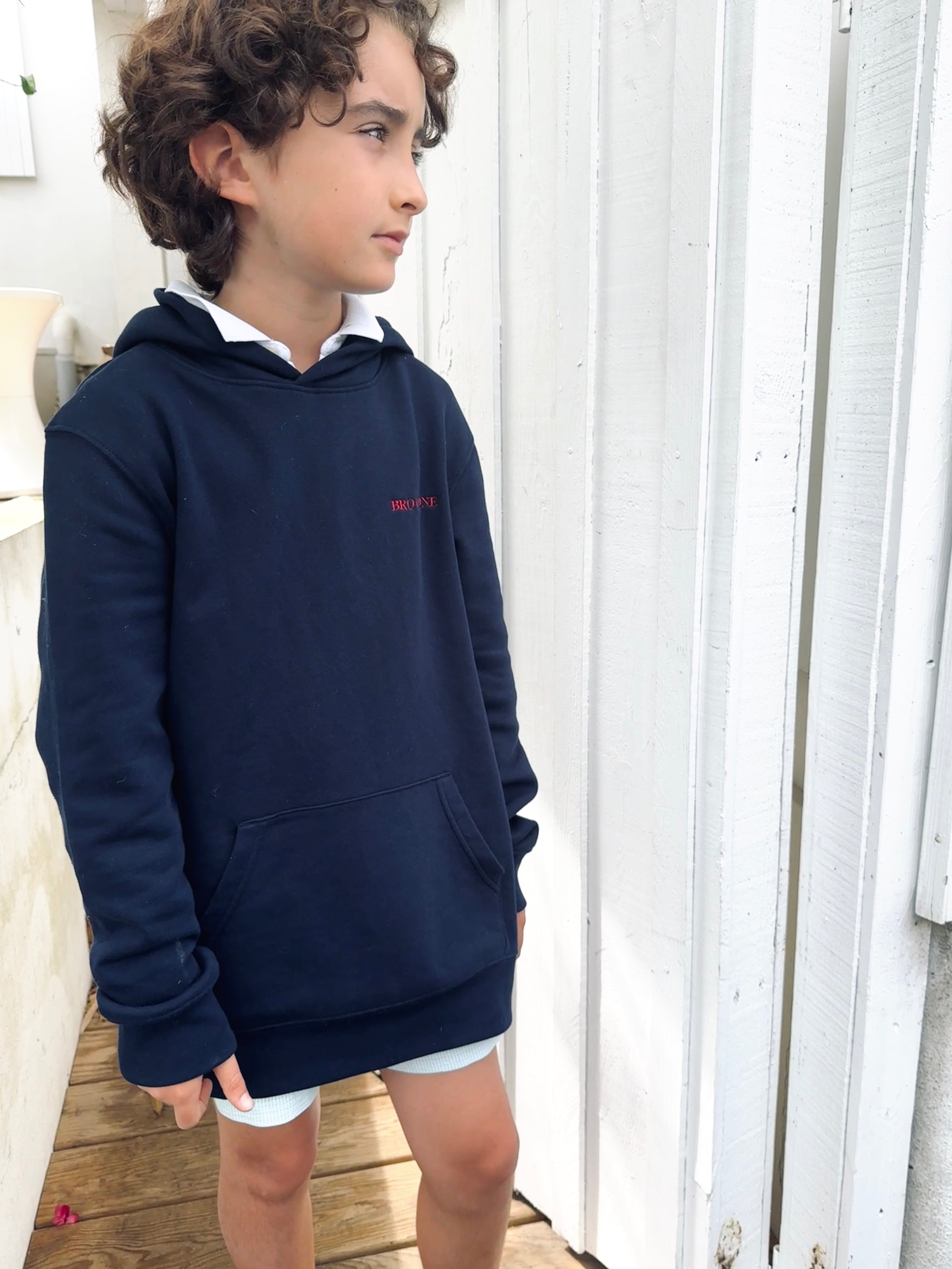 BROTHER OF… HOODIE Red Embroidery