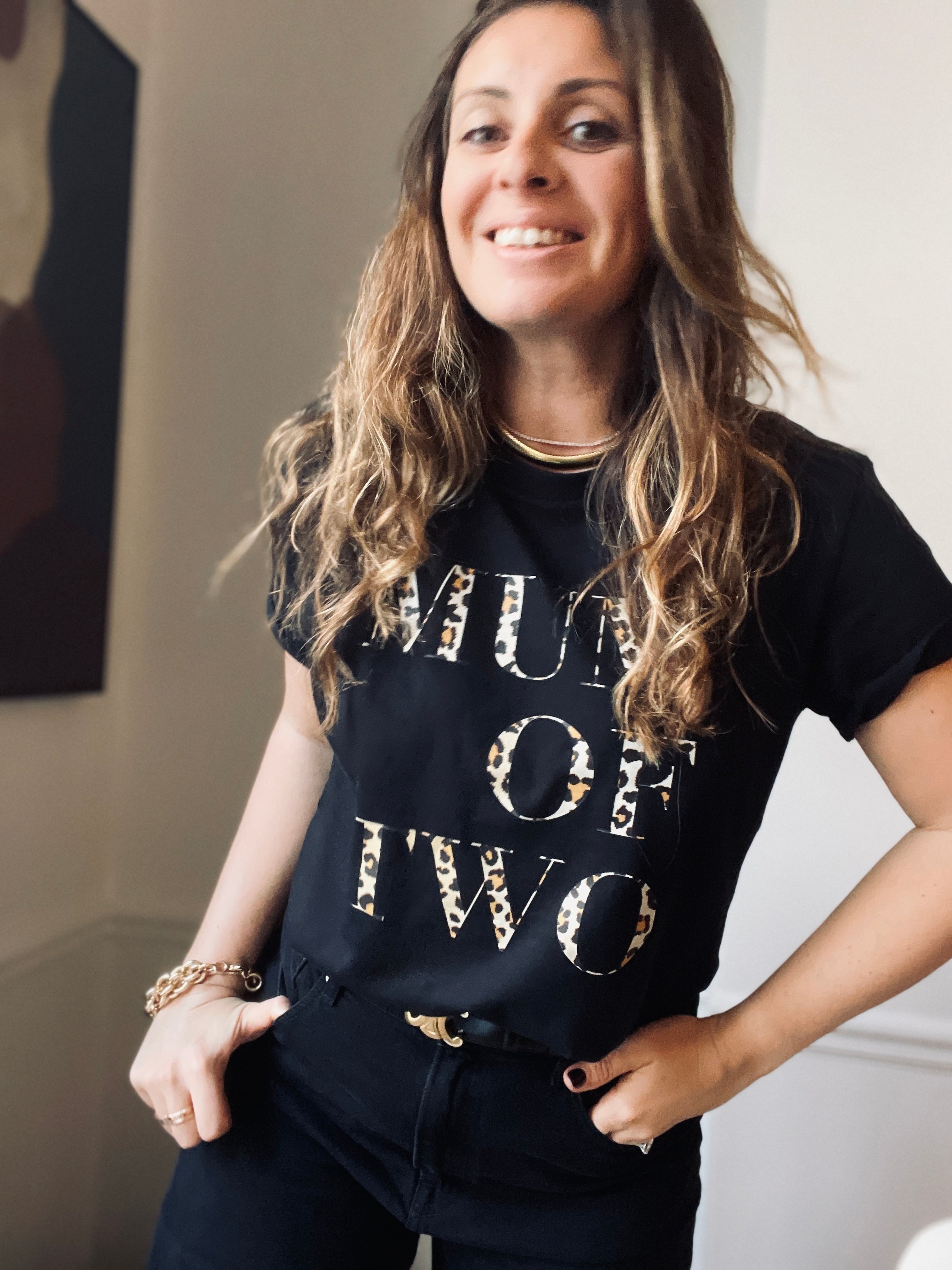 LEOPARD T-SHIRT MUM OF ONE, TWO, THREE...