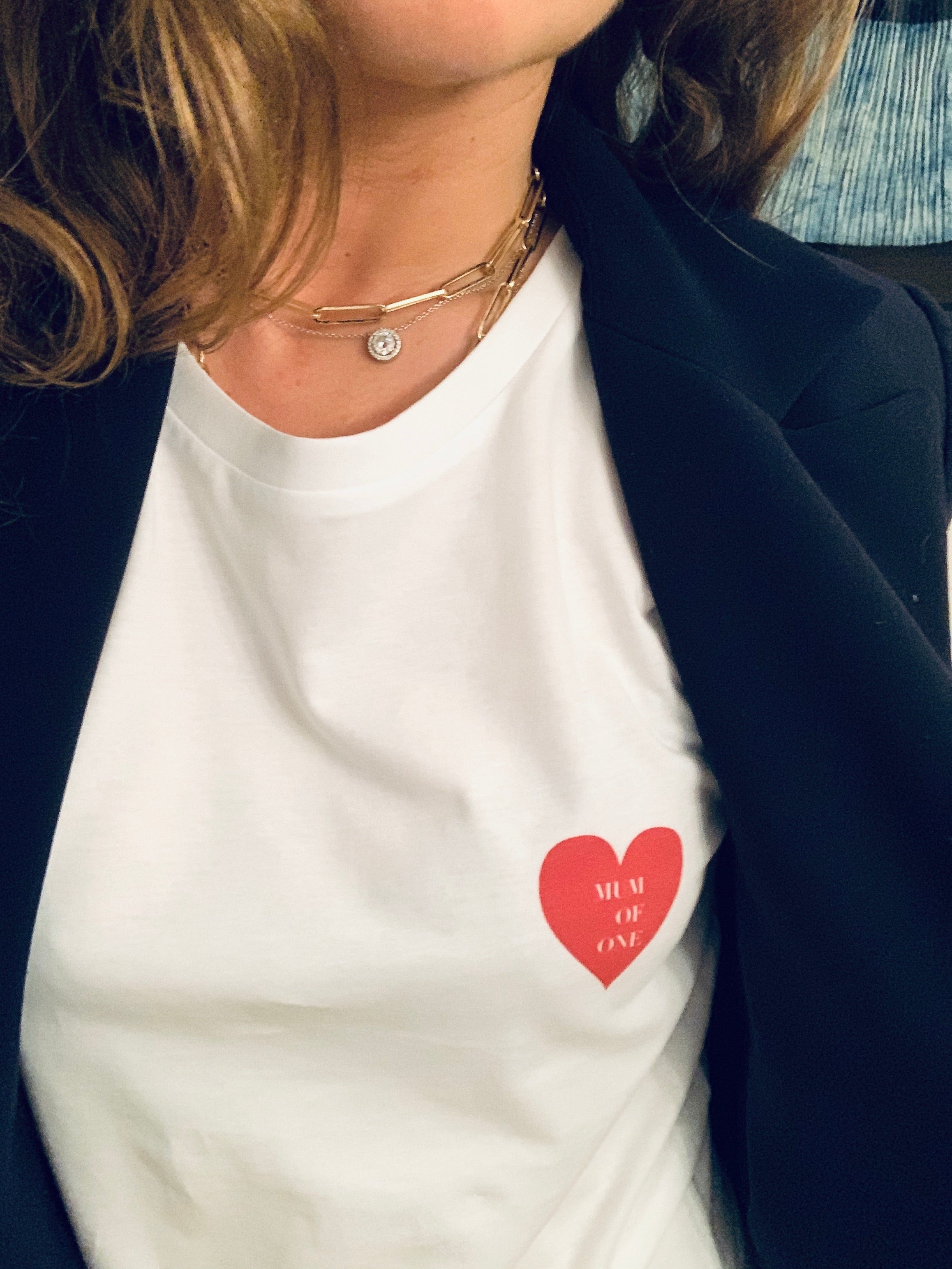 A T-shirt with a love for mom of two