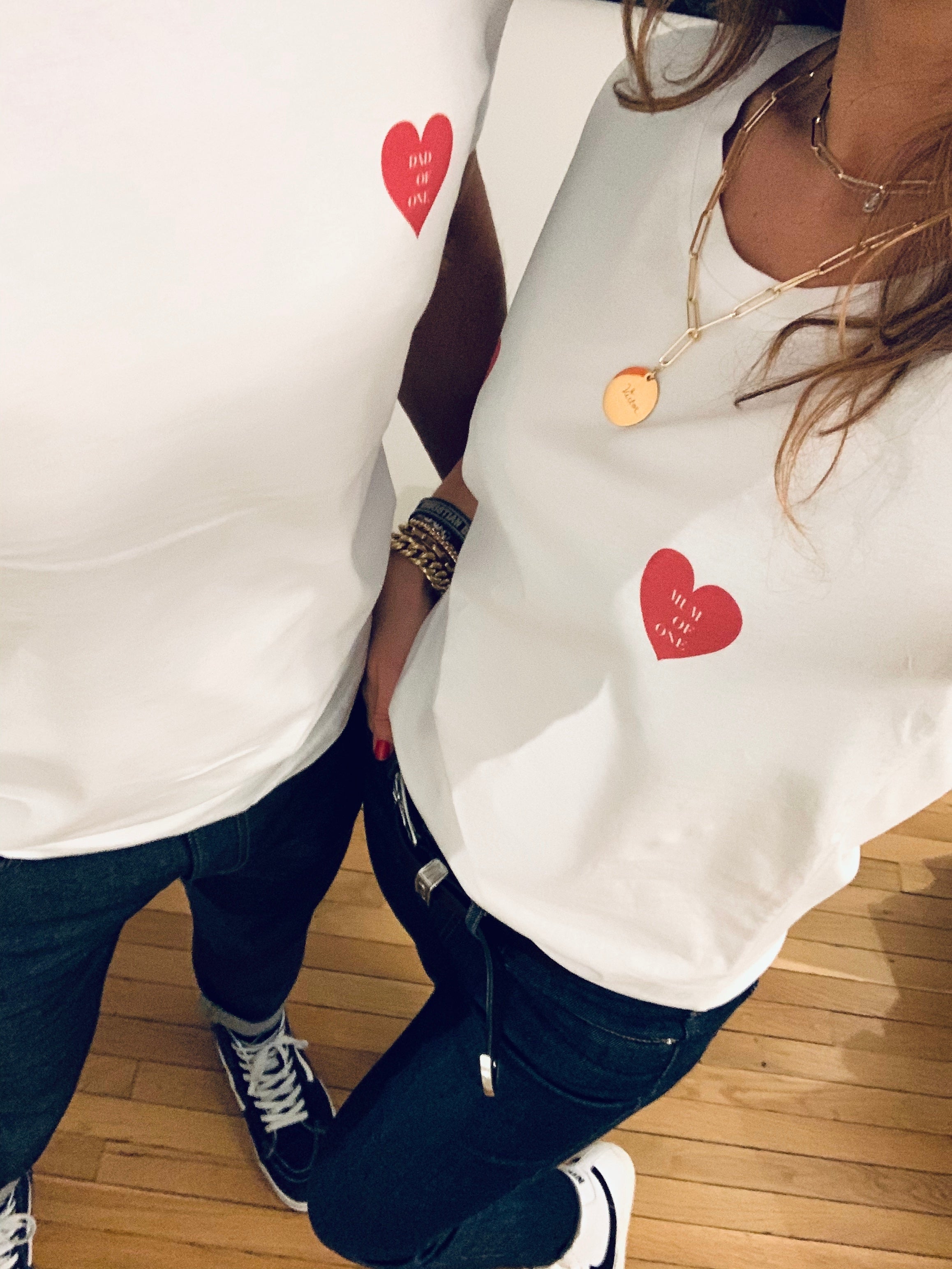 A T-shirt with a love for mom of two