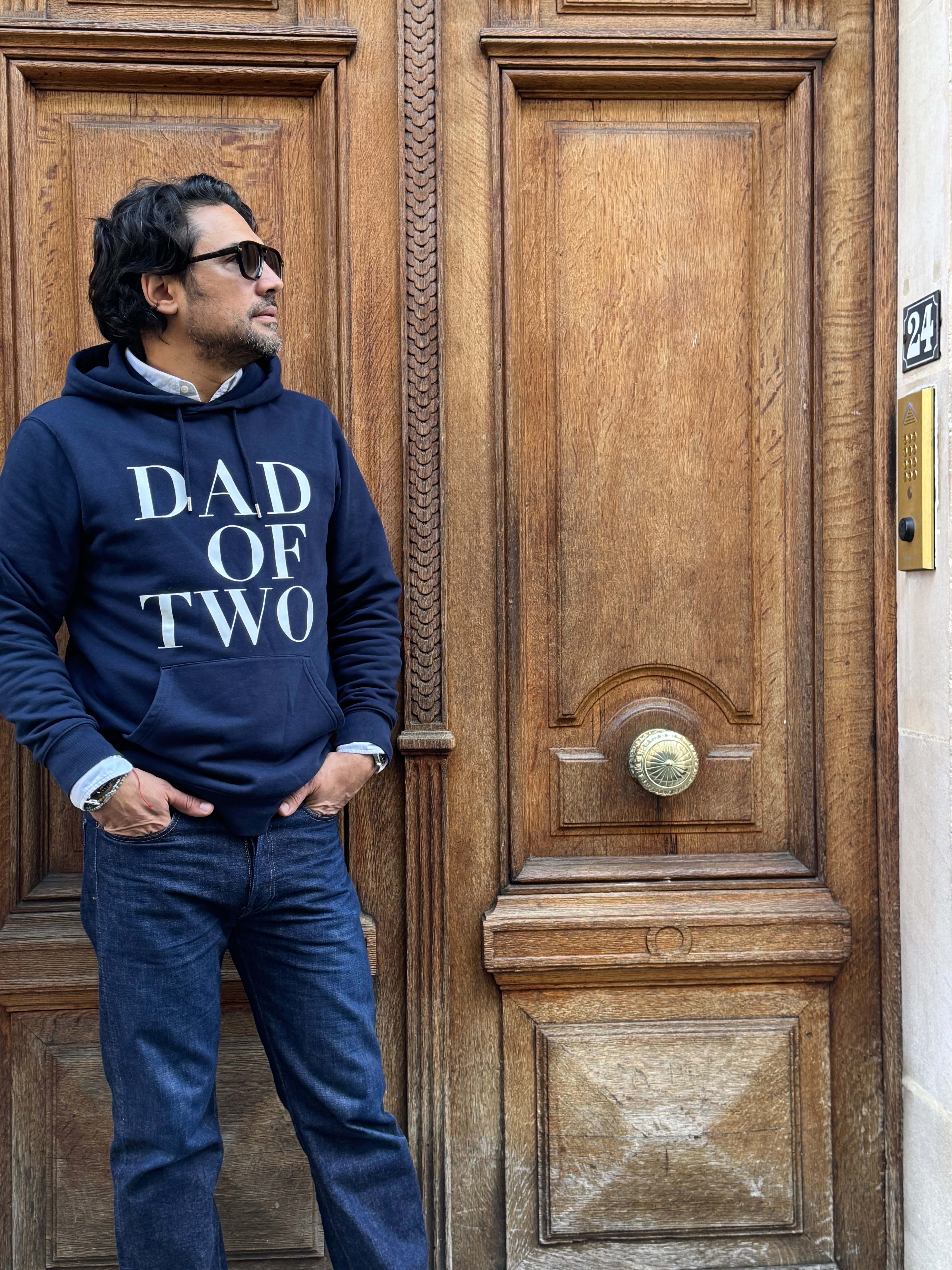 SWEAT-SHIRT À CAPUCHE BLEU MARINE DAD OF