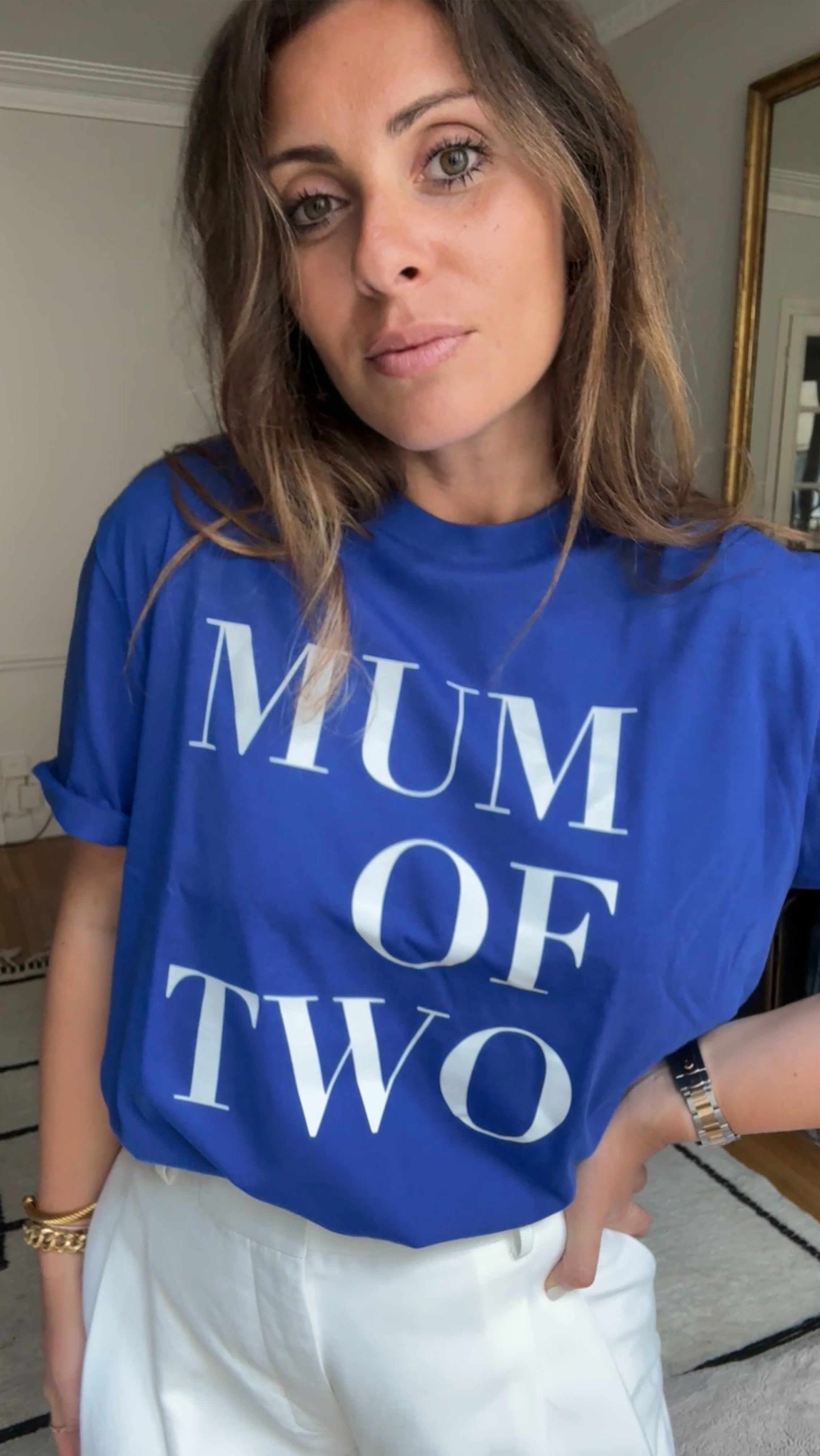 T-SHIRT BLEU WORKER MUM OF ONE, MUM OF TWO, MUM OF THREE, MUM OF FOUR...