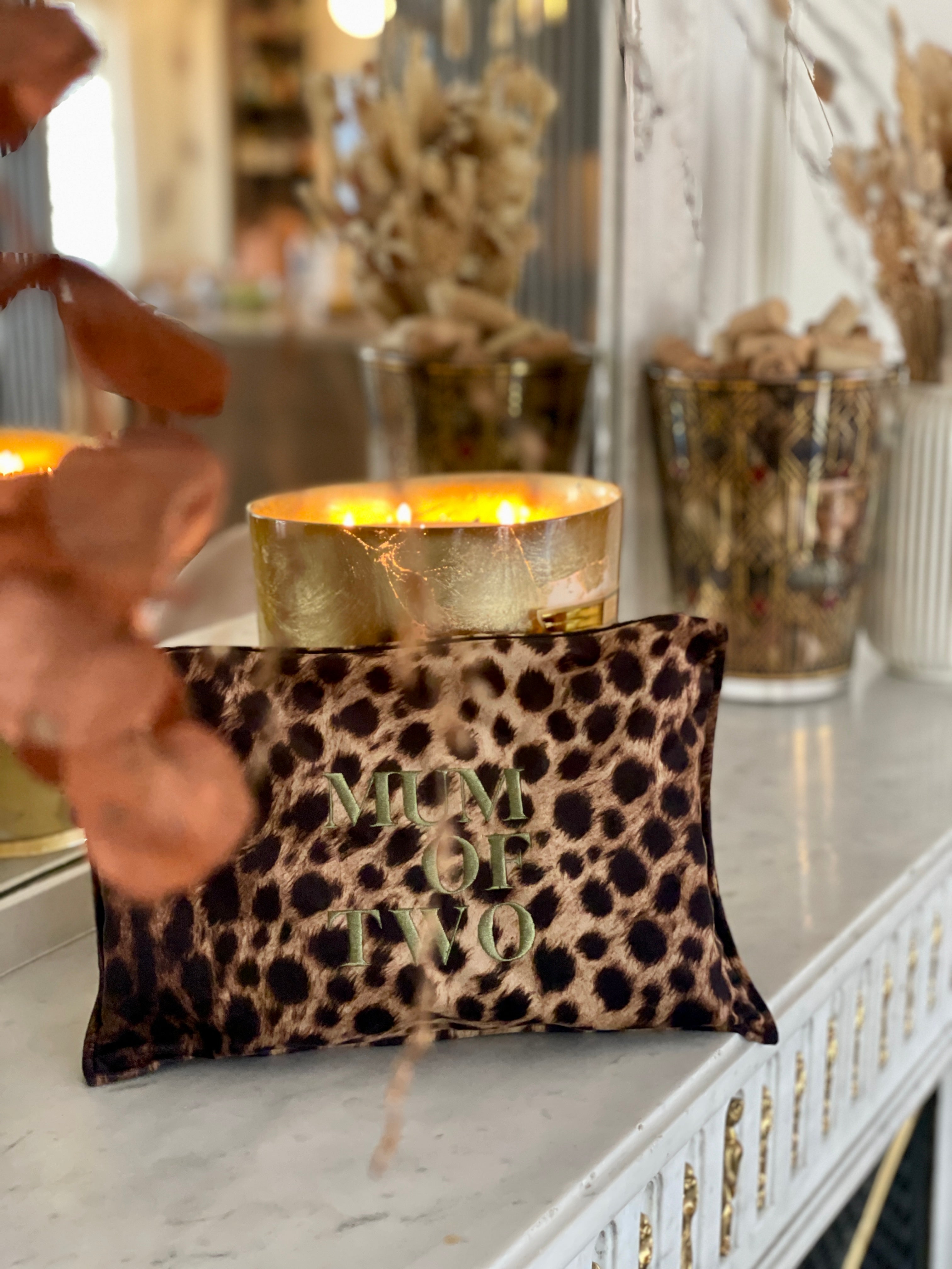 MUM OF Khaki LEOPARD clutch