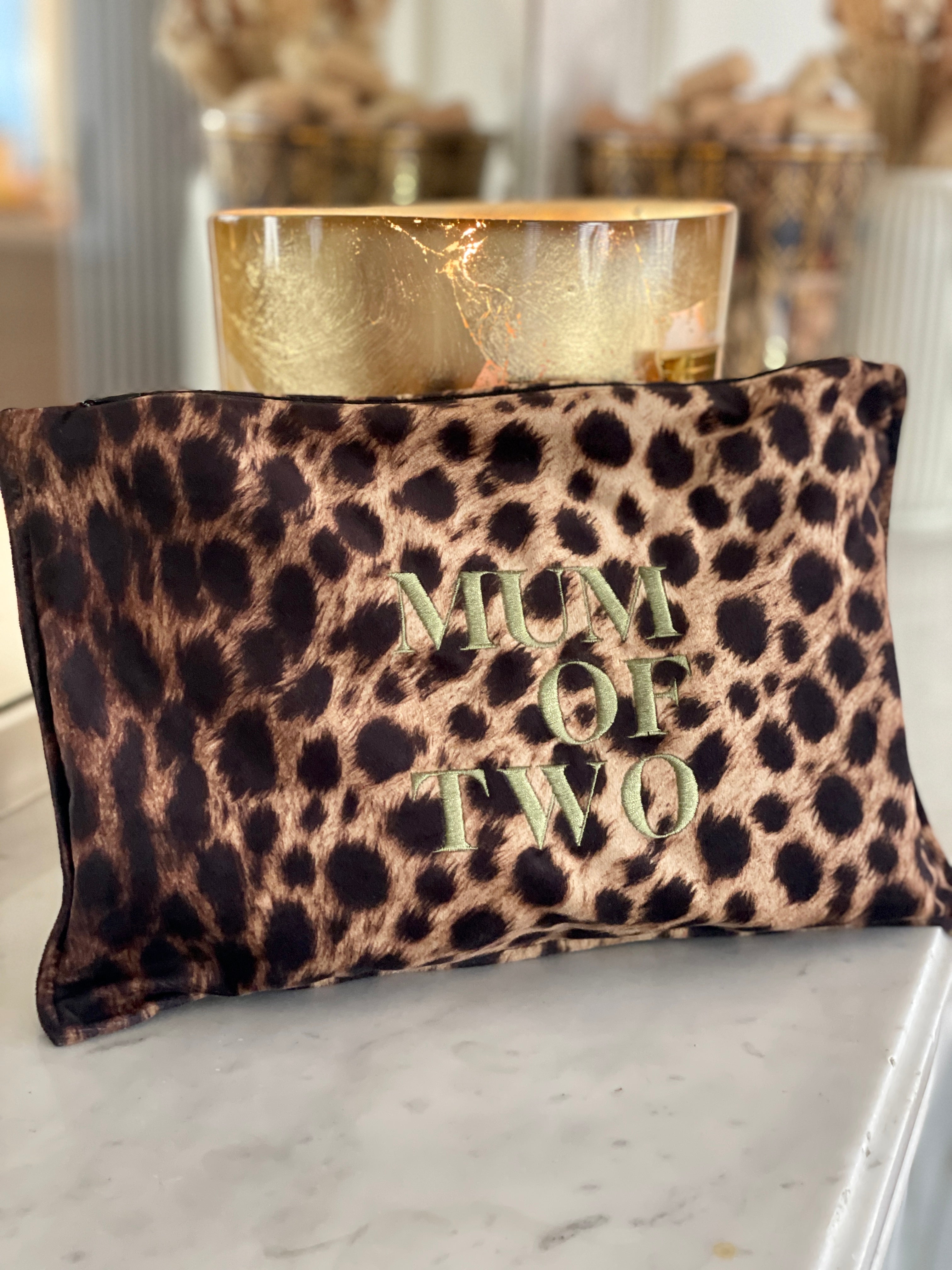MUM OF Khaki LEOPARD clutch