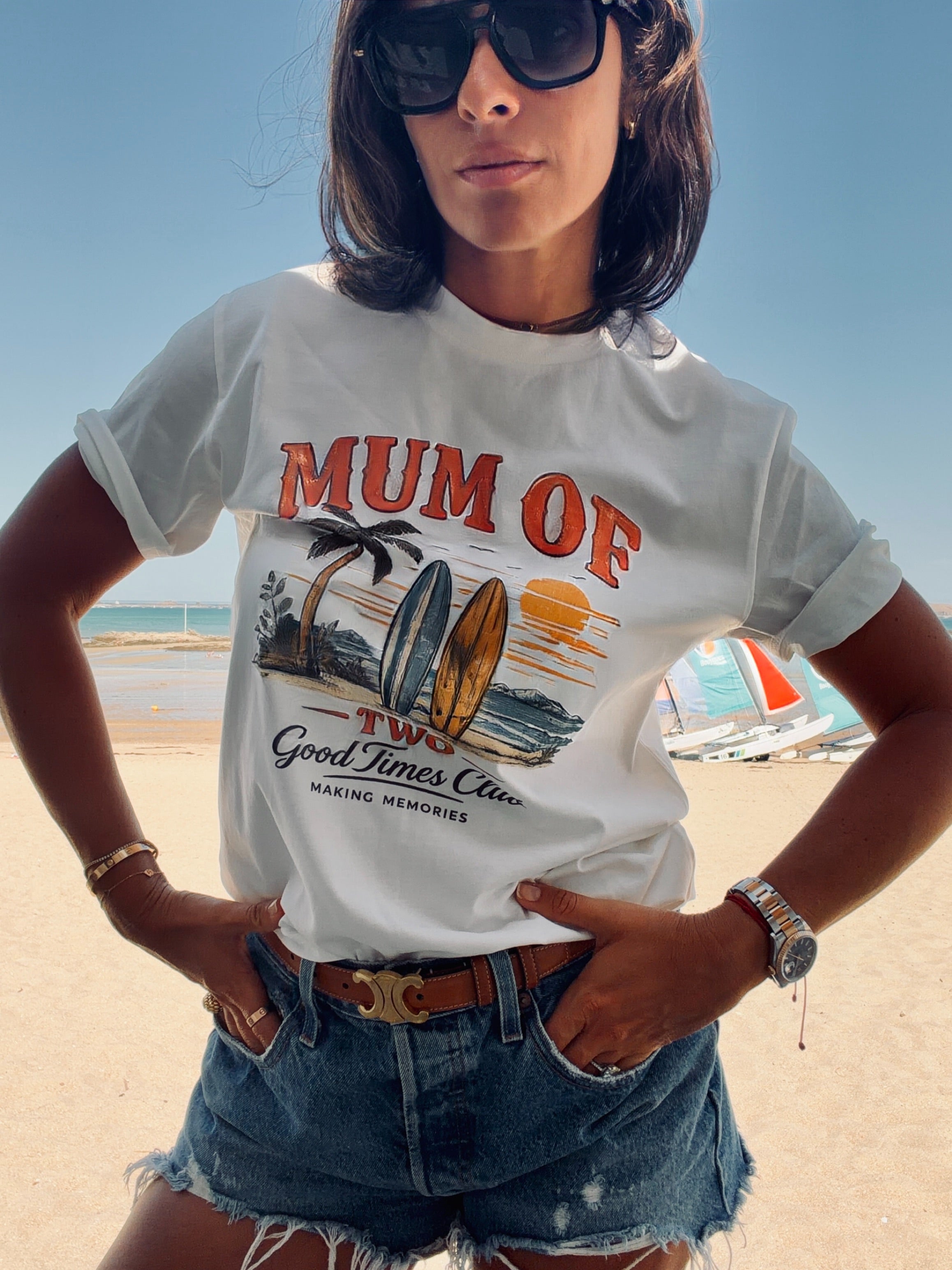 T-SHIRT VINTAGE MUM OF ( FACE)