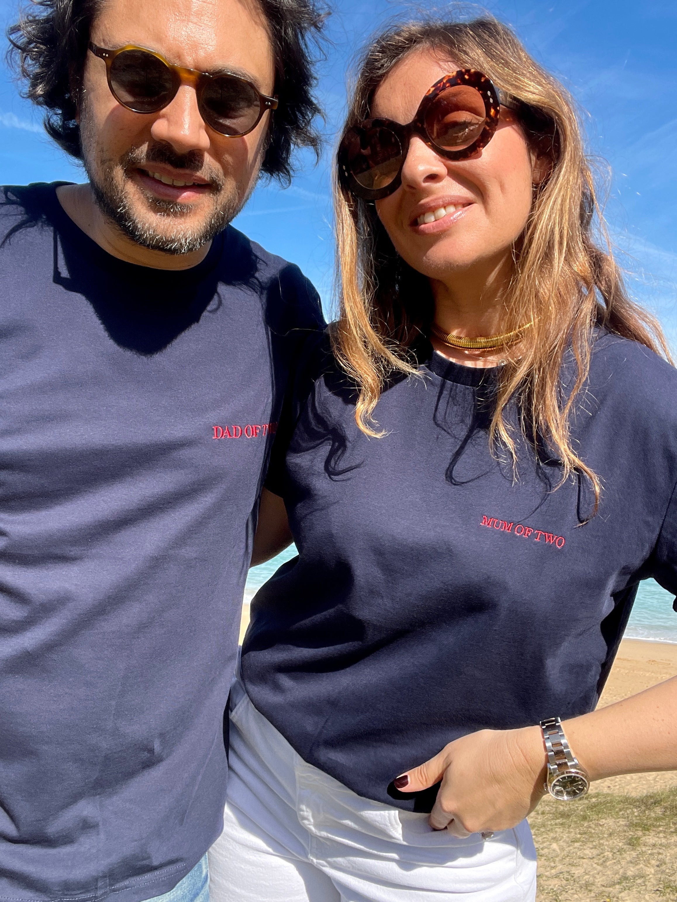 EMBROIDERED T-SHIRT on the Heart MUM OF ONE, TWO, THREE...
