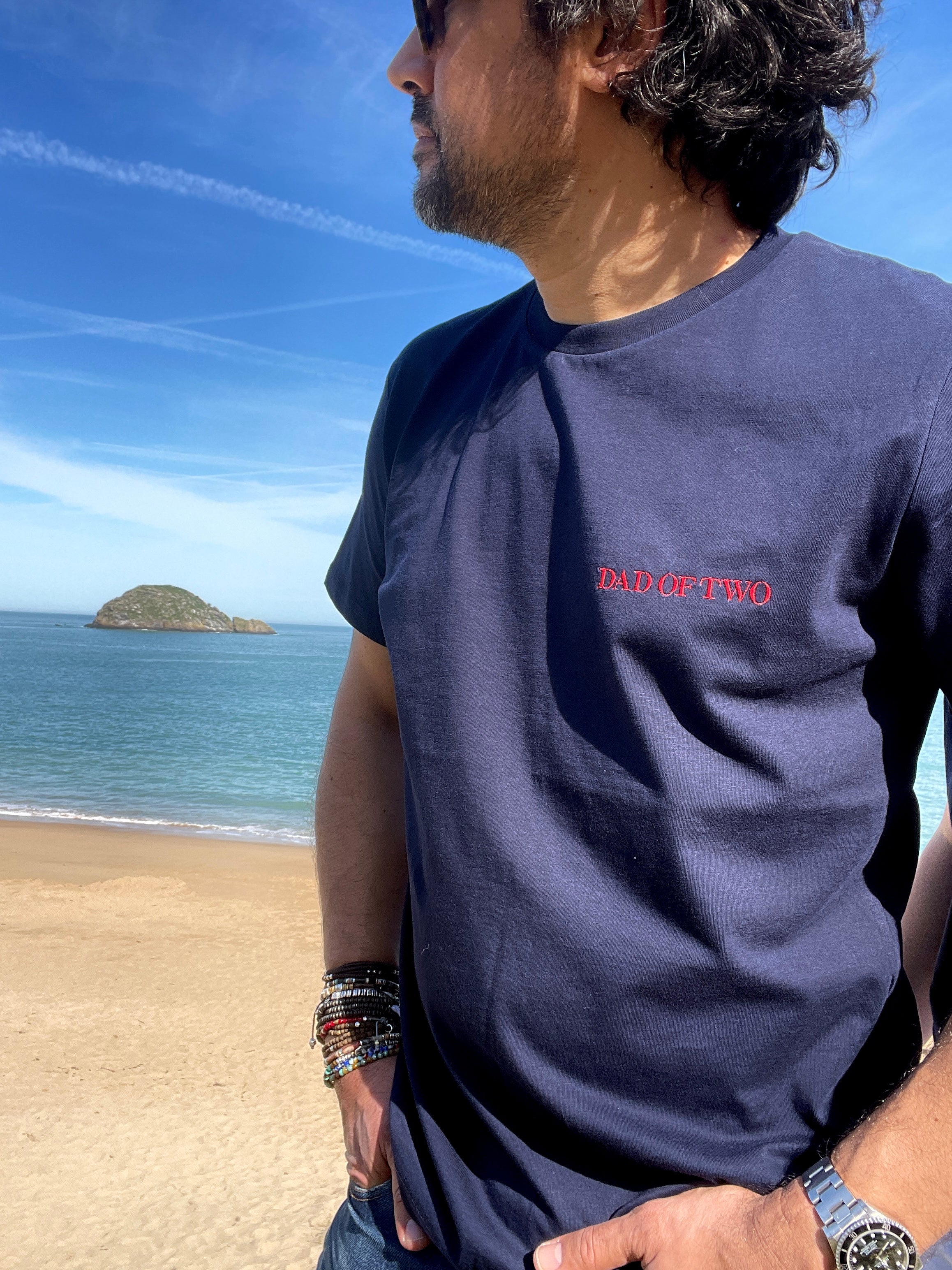 EMBROIDERED T-SHIRT DAD OF ONE, DAD OF TWO, DAD OF THREE, DAD OF FOUR...