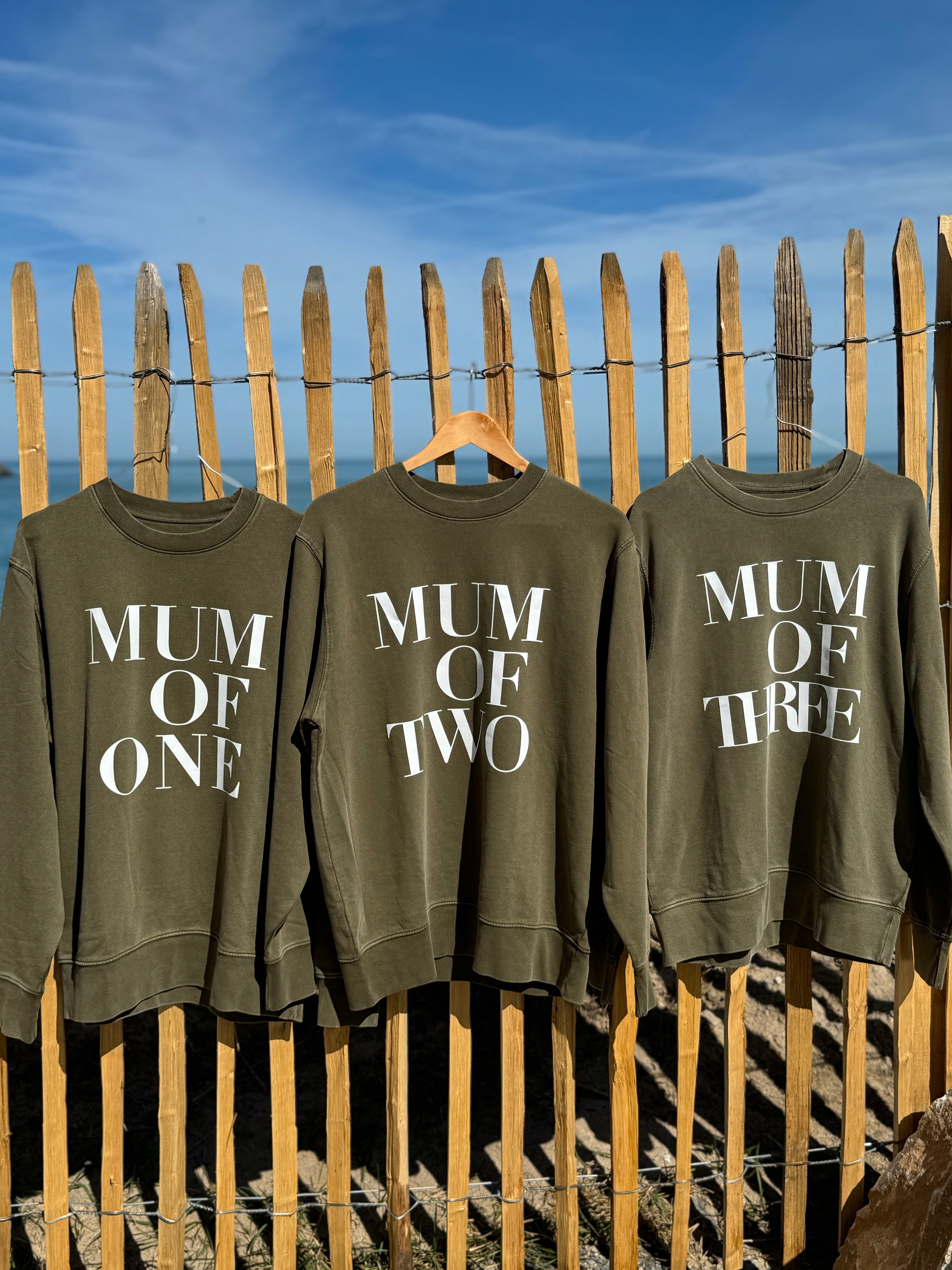 SWEAT-SHIRT MUM OF VINTAGE KAKI