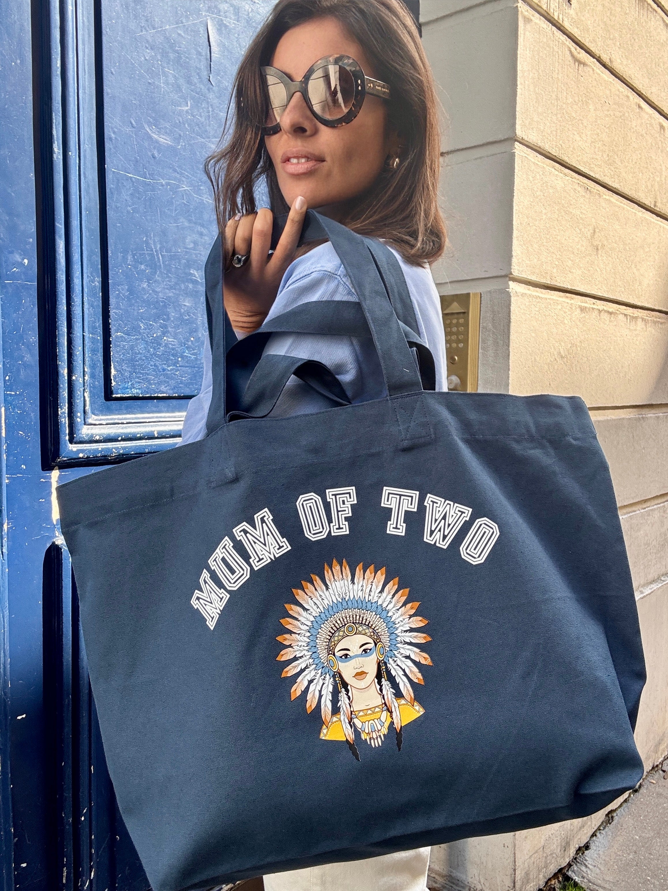 CABAS INDIENNE VERONIKA X MUM OF BLEU