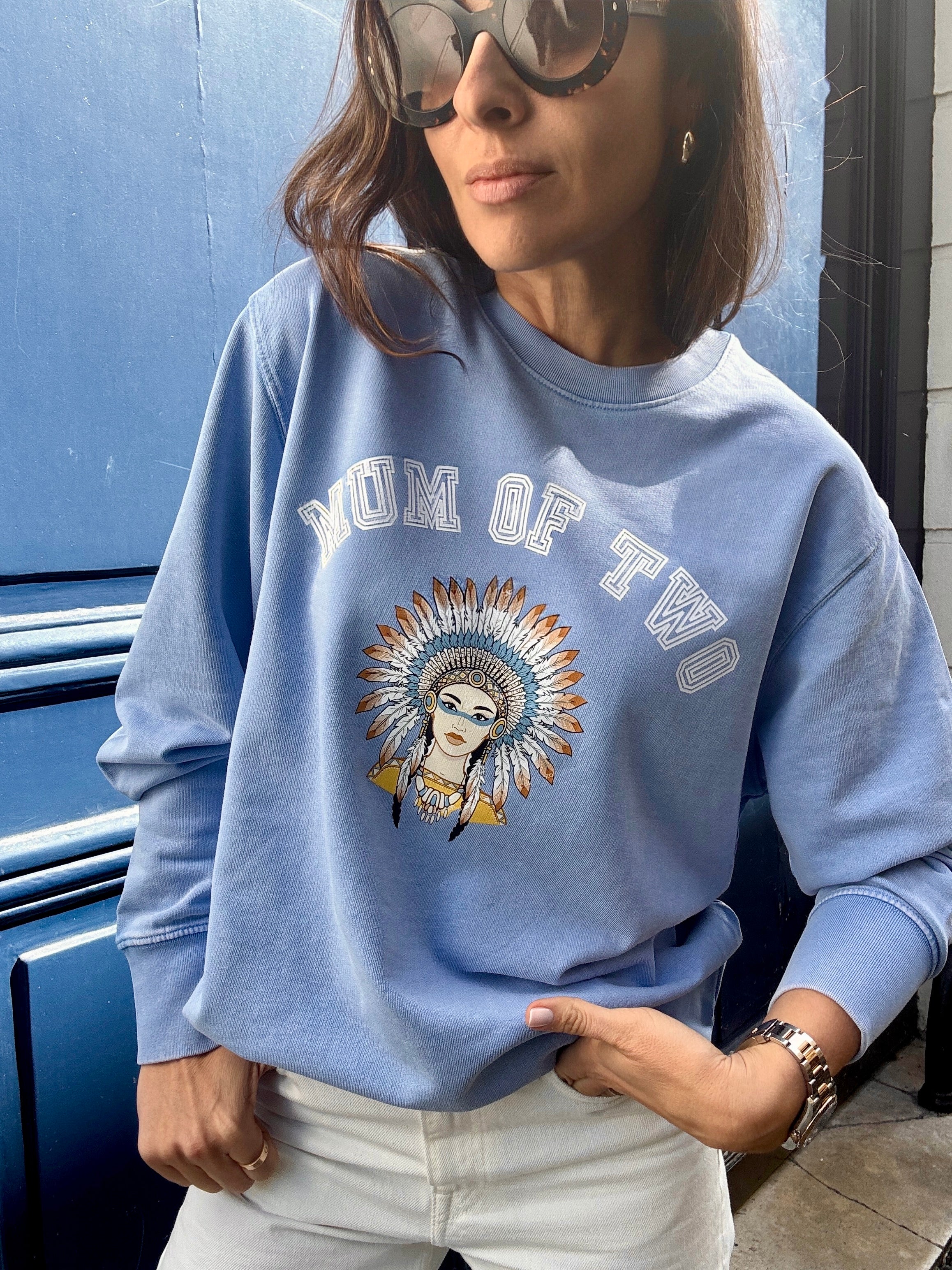 SWEAT-SHIRT VERONIKA x MUM OF INDIENNE BLEUE