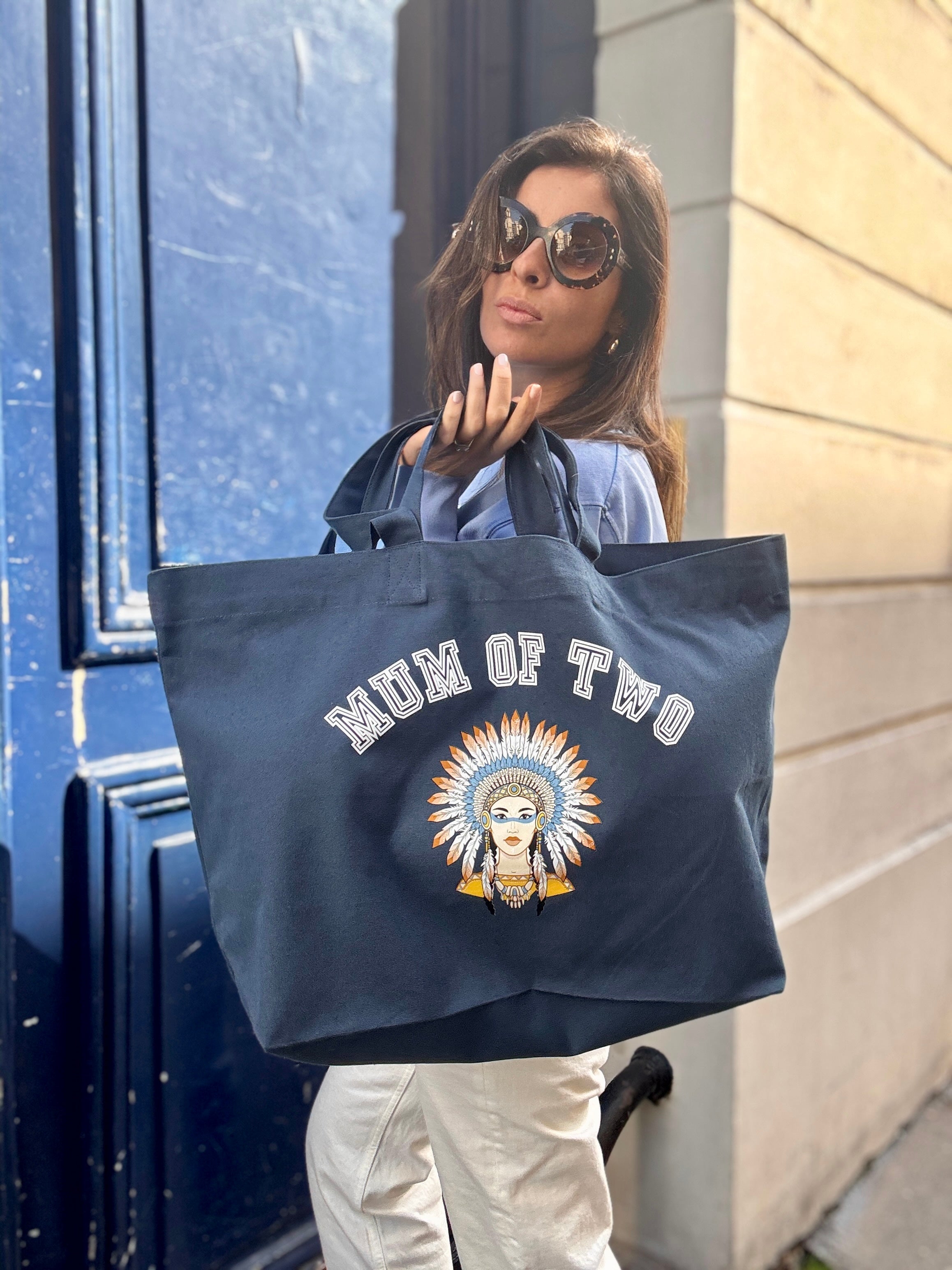 CABAS INDIENNE VERONIKA X MUM OF BLEU