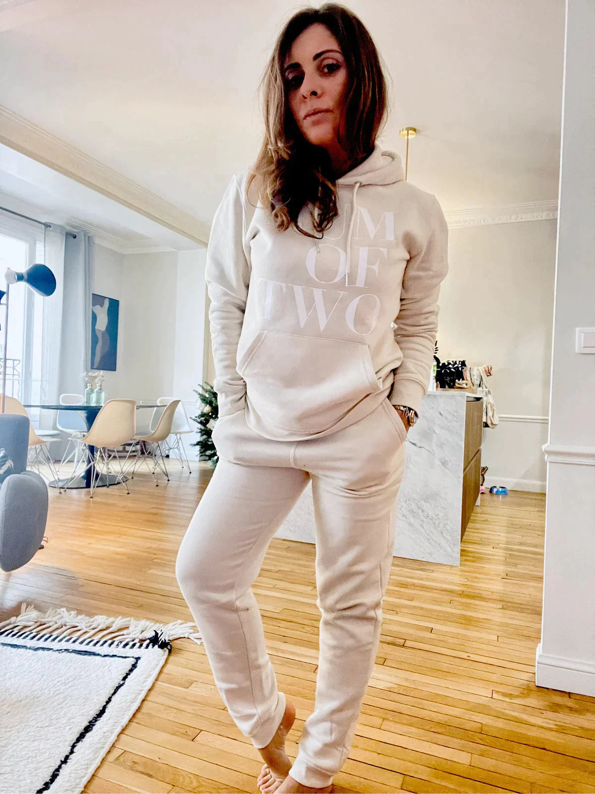 A HOODIE MUM OF THREE IVORY