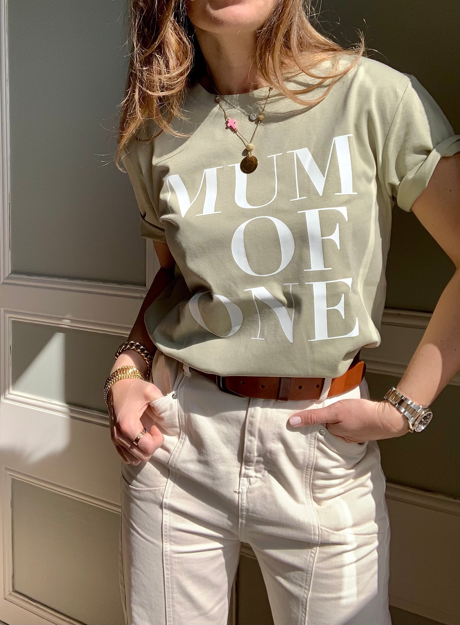 A T Shirt Eucalyptus MUM OF TWO