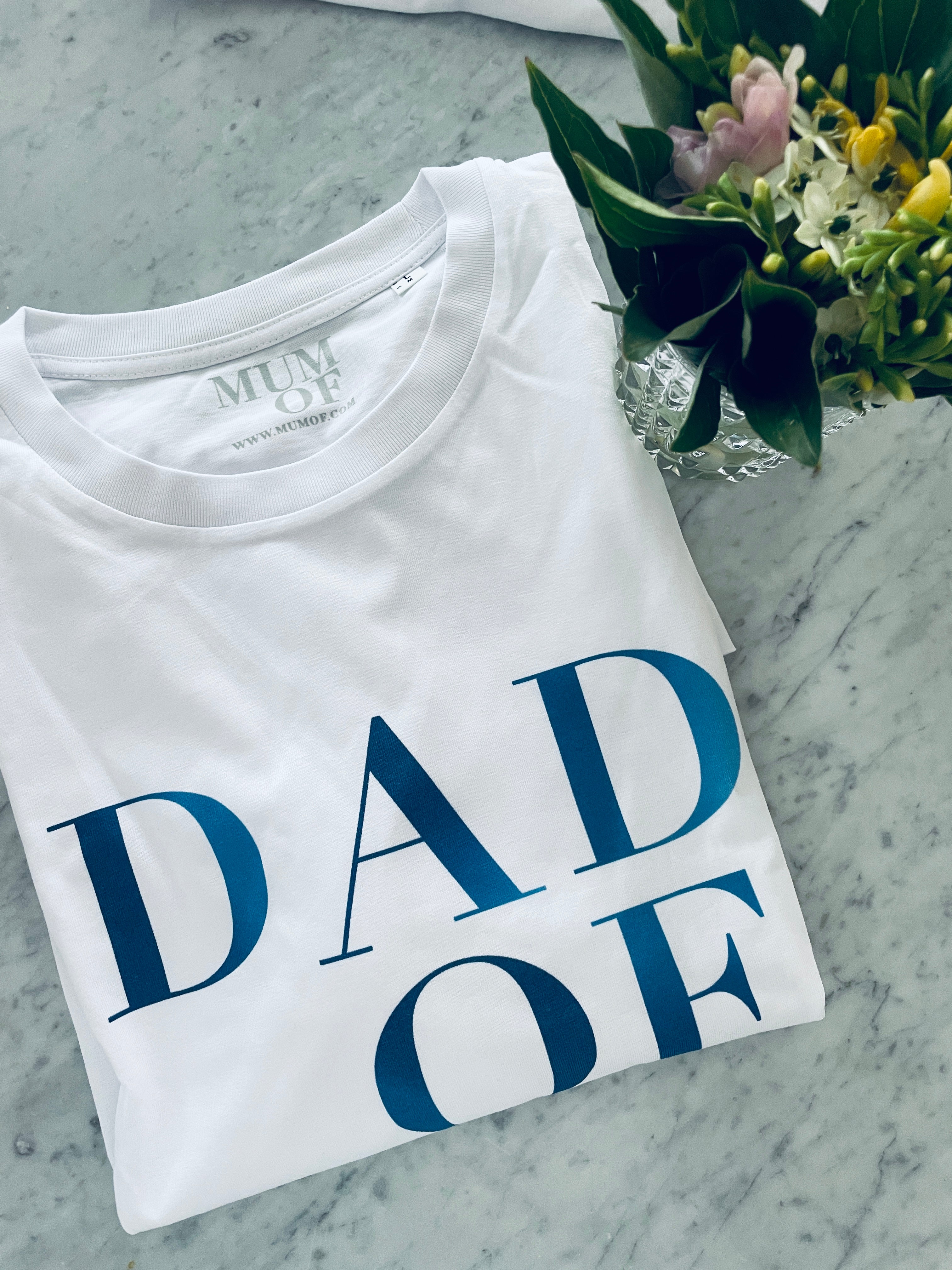 A T Shirt bleu DAD OF ONE