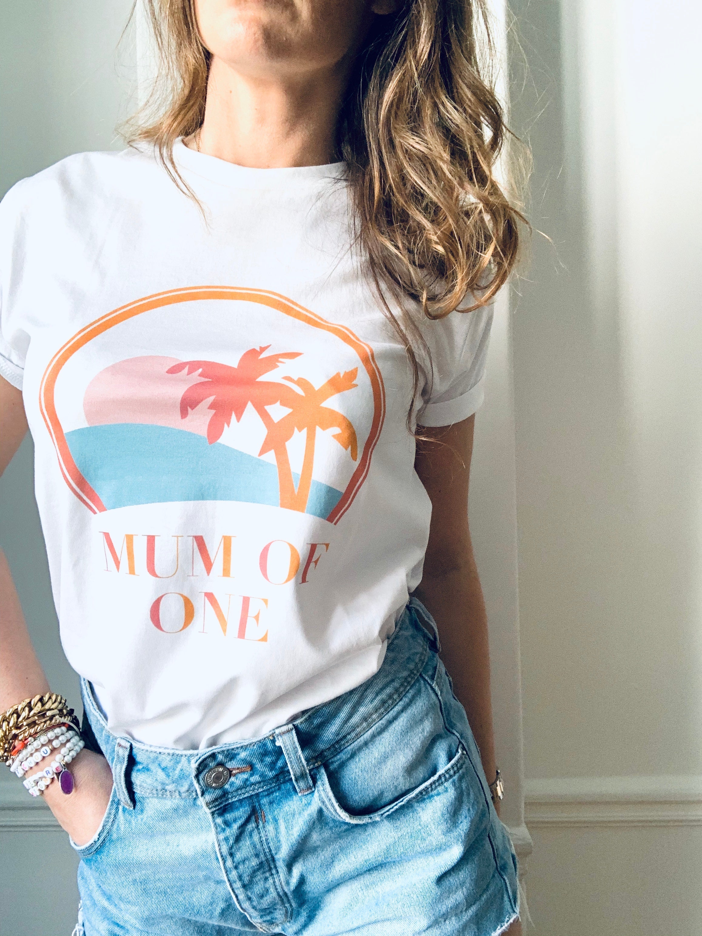 A MUM OF ONE PALM T-shirt